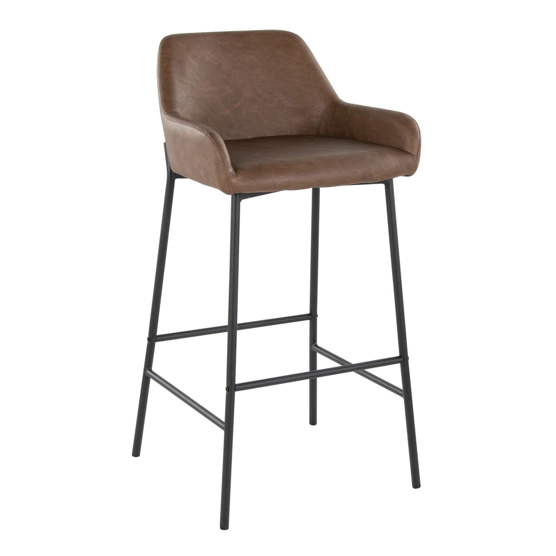 Daniella 30" Fixed-Height Barstool - Set of 2 By LumiSource - B30-DNLAPU2 AUE2 | Bar Stools | Modishstore - 11