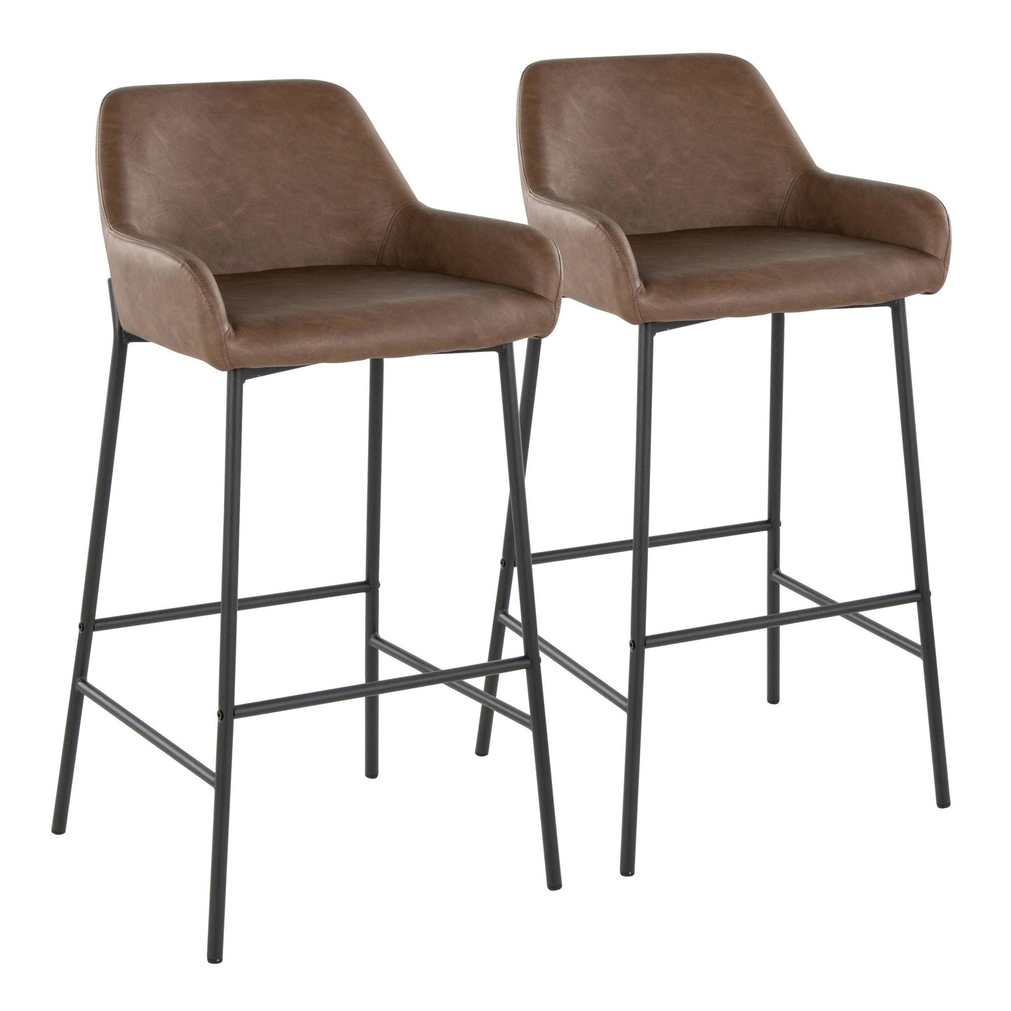 Daniella 30" Fixed-Height Barstool - Set of 2 By LumiSource - B30-DNLAPU2 AUE2 | Bar Stools | Modishstore - 10