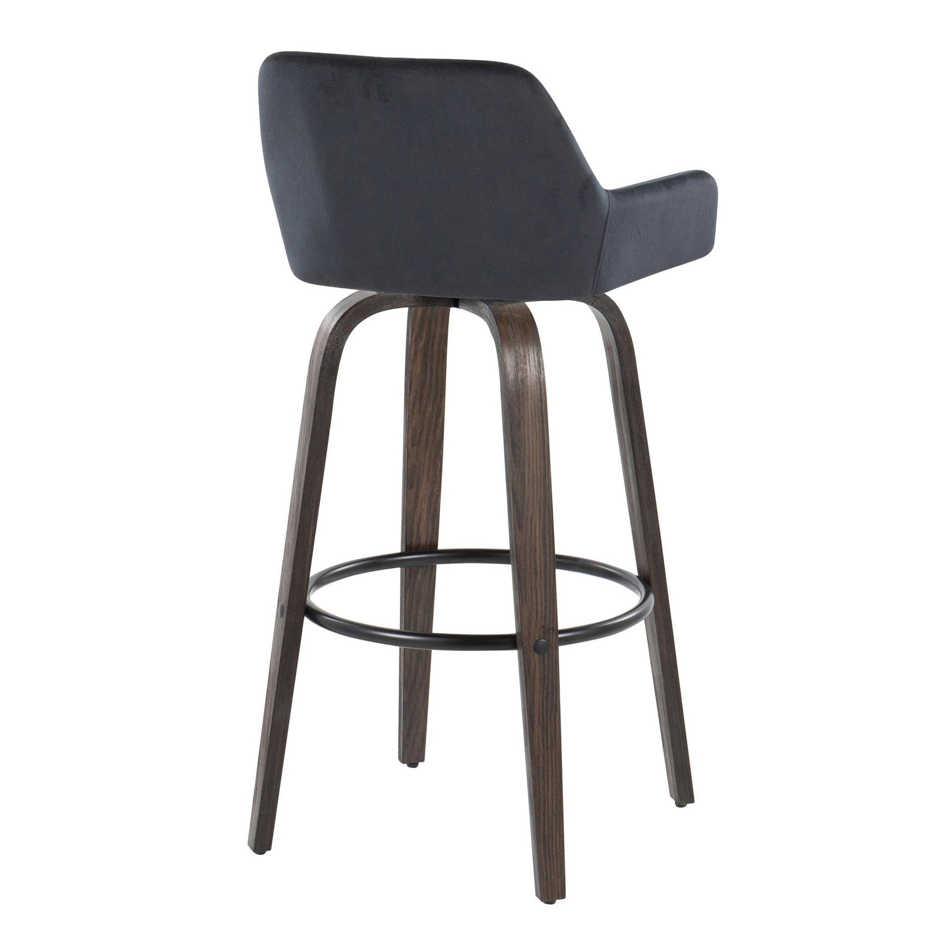 Daniella 30" Fixed-Height Barstool - Set of 2 By LumiSource - B30-DNLAV-GRTZQ2 BNBK2 | Bar Stools | Modishstore - 8