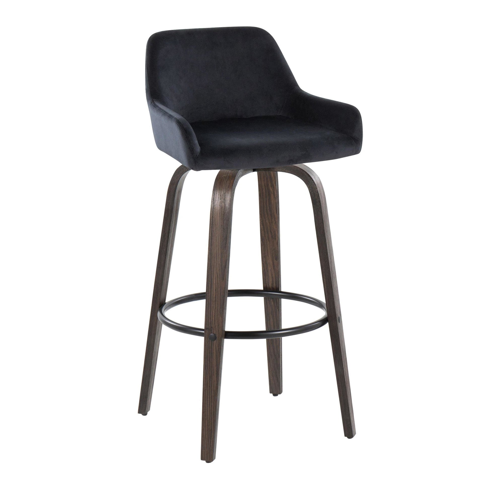 Daniella 30" Fixed-Height Barstool - Set of 2 By LumiSource - B30-DNLAV-GRTZQ2 BNBK2 | Bar Stools | Modishstore - 6