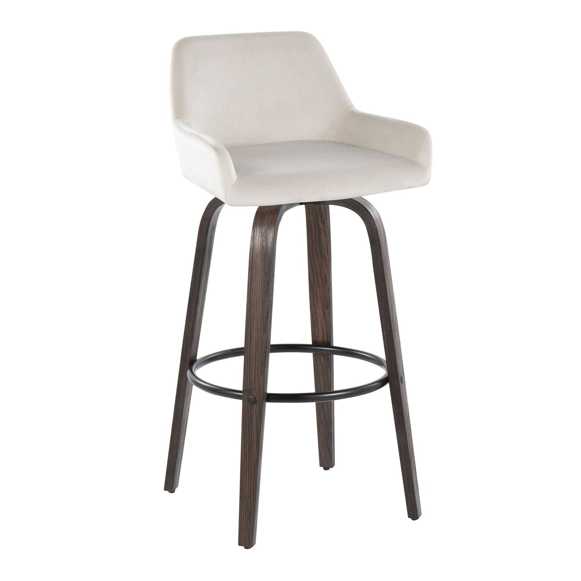 Daniella 30" Fixed-Height Barstool - Set of 2 By LumiSource - B30-DNLAV-GRTZQ2 BNBK2 | Bar Stools | Modishstore - 16