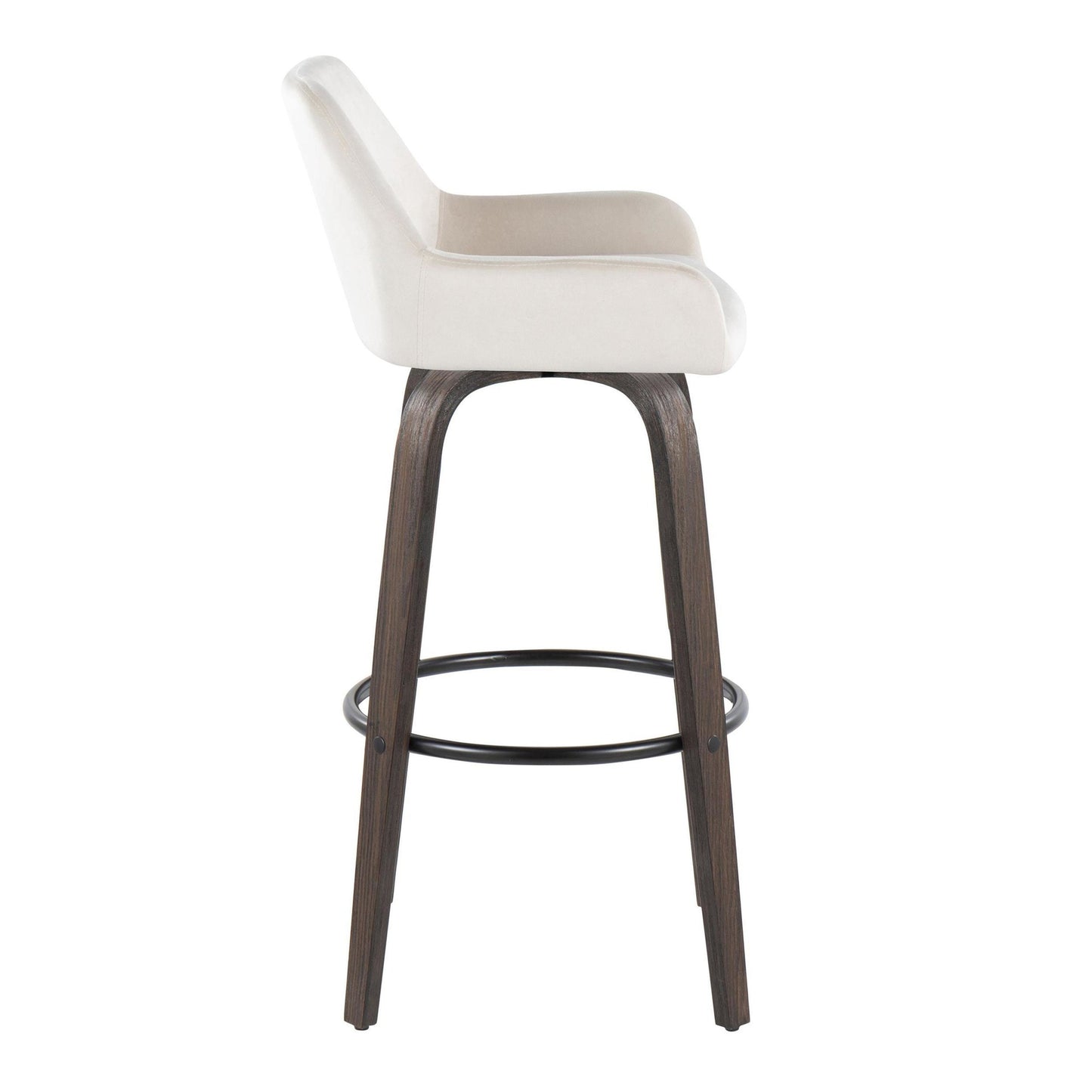 Daniella 30" Fixed-Height Barstool - Set of 2 By LumiSource - B30-DNLAV-GRTZQ2 BNBK2 | Bar Stools | Modishstore - 17