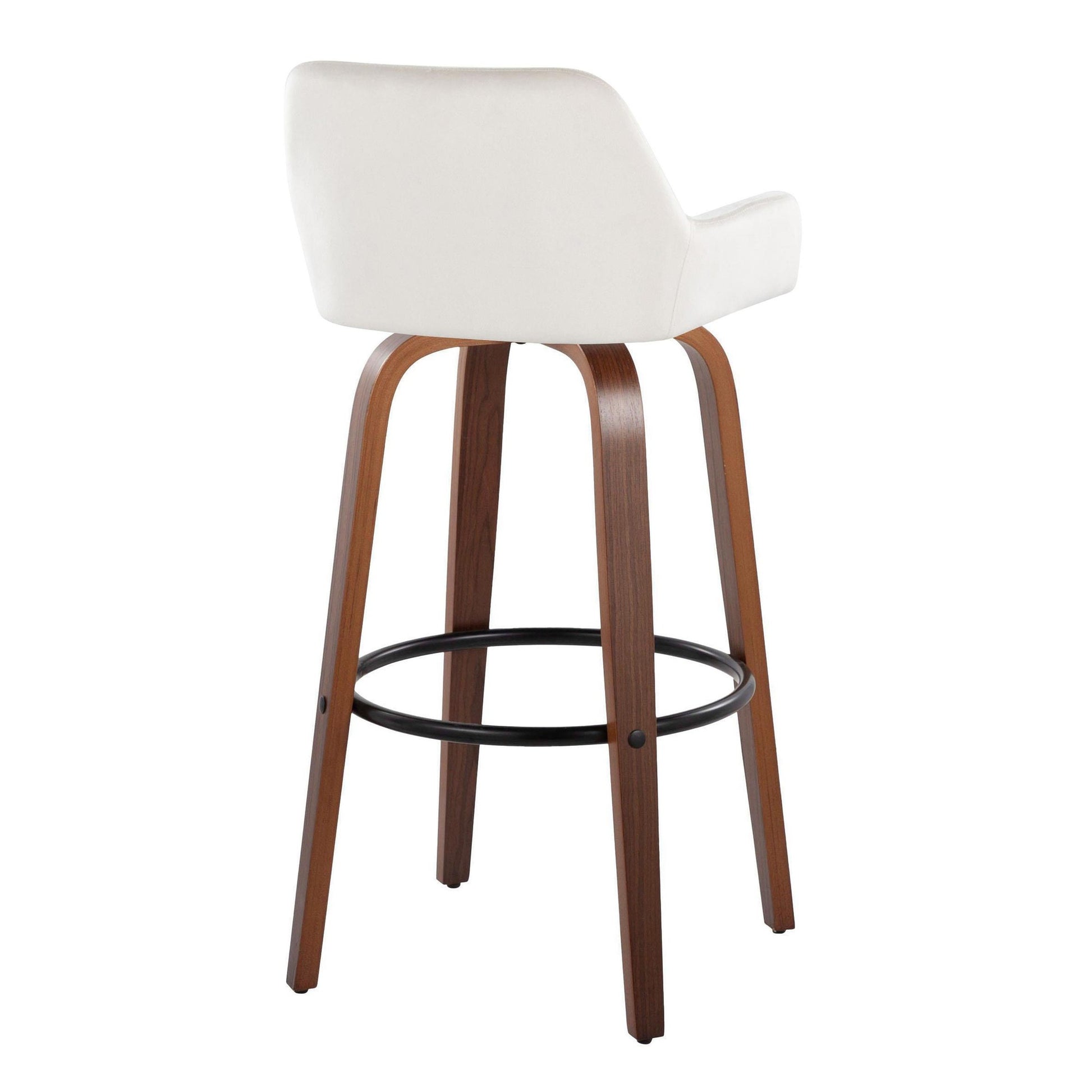 Daniella 30" Fixed-Height Barstool - Set of 2 By LumiSource - B30-DNLAV-GRTZQ2 WLBK2 | Bar Stools | Modishstore - 18