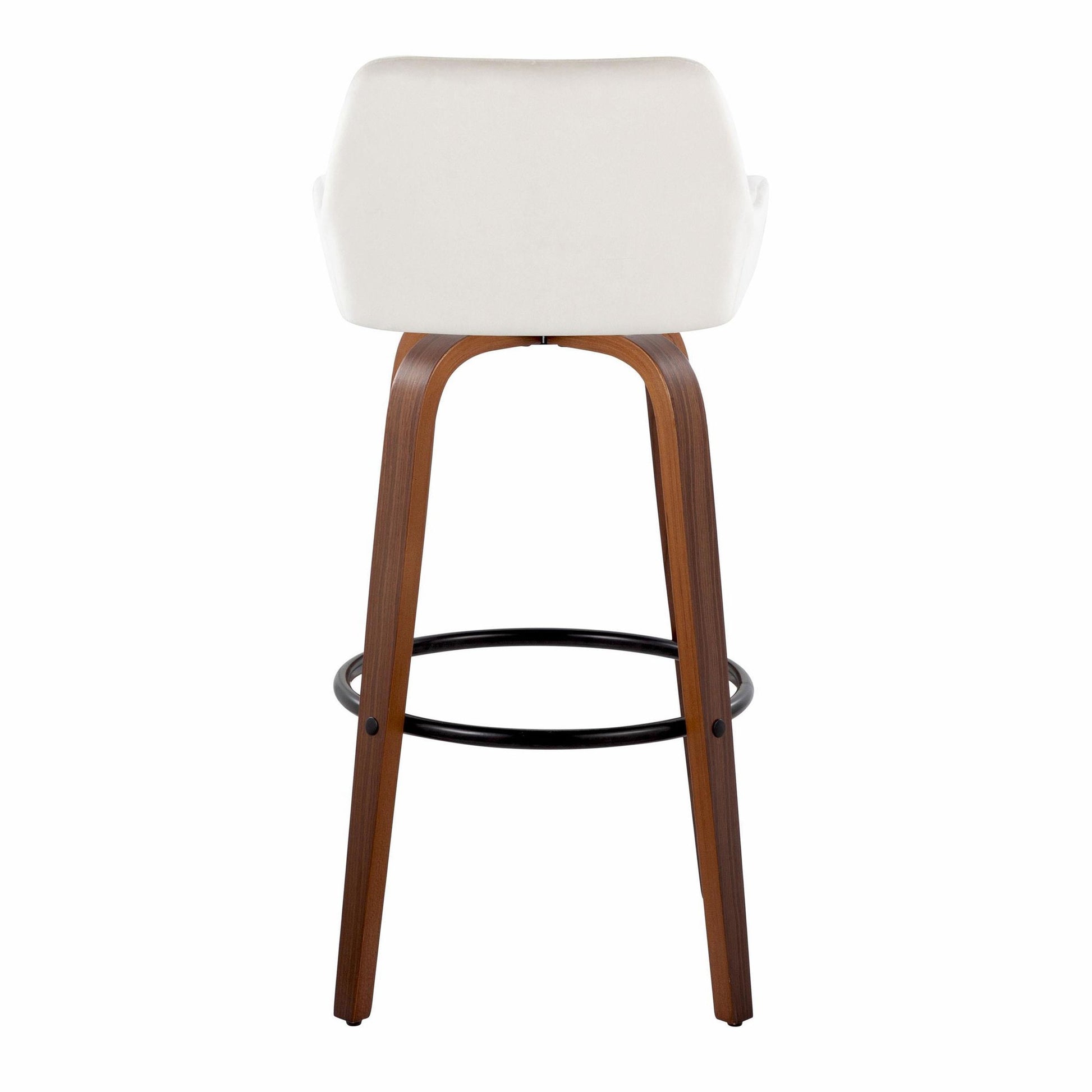 Daniella 30" Fixed-Height Barstool - Set of 2 By LumiSource - B30-DNLAV-GRTZQ2 WLBK2 | Bar Stools | Modishstore - 20