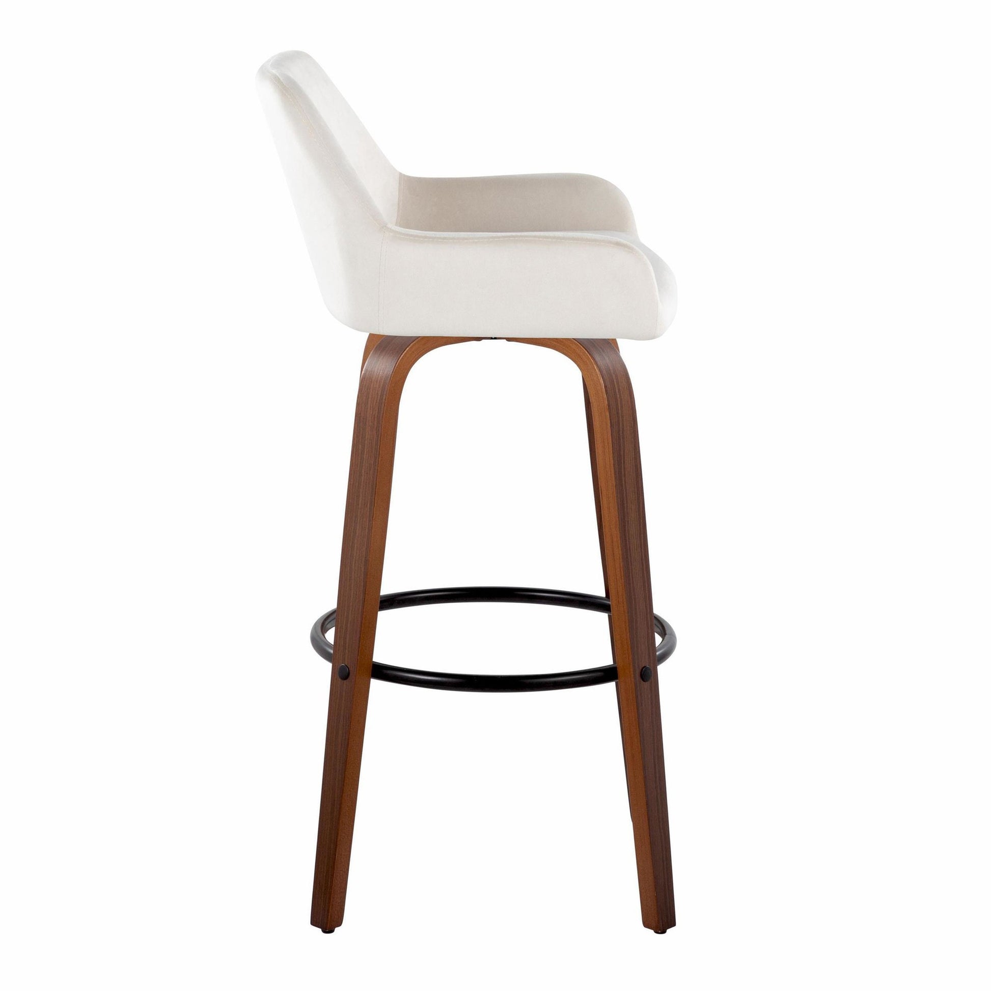 Daniella 30" Fixed-Height Barstool - Set of 2 By LumiSource - B30-DNLAV-GRTZQ2 WLBK2 | Bar Stools | Modishstore - 17