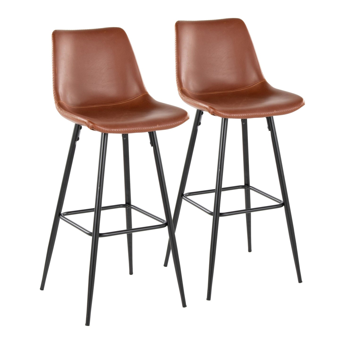 Durango 30" Fixed-Height Barstool - Set of 2 By LumiSource - B30-DRNGPU-MARGX2 BKCG2 | Bar Stools | Modishstore - 3