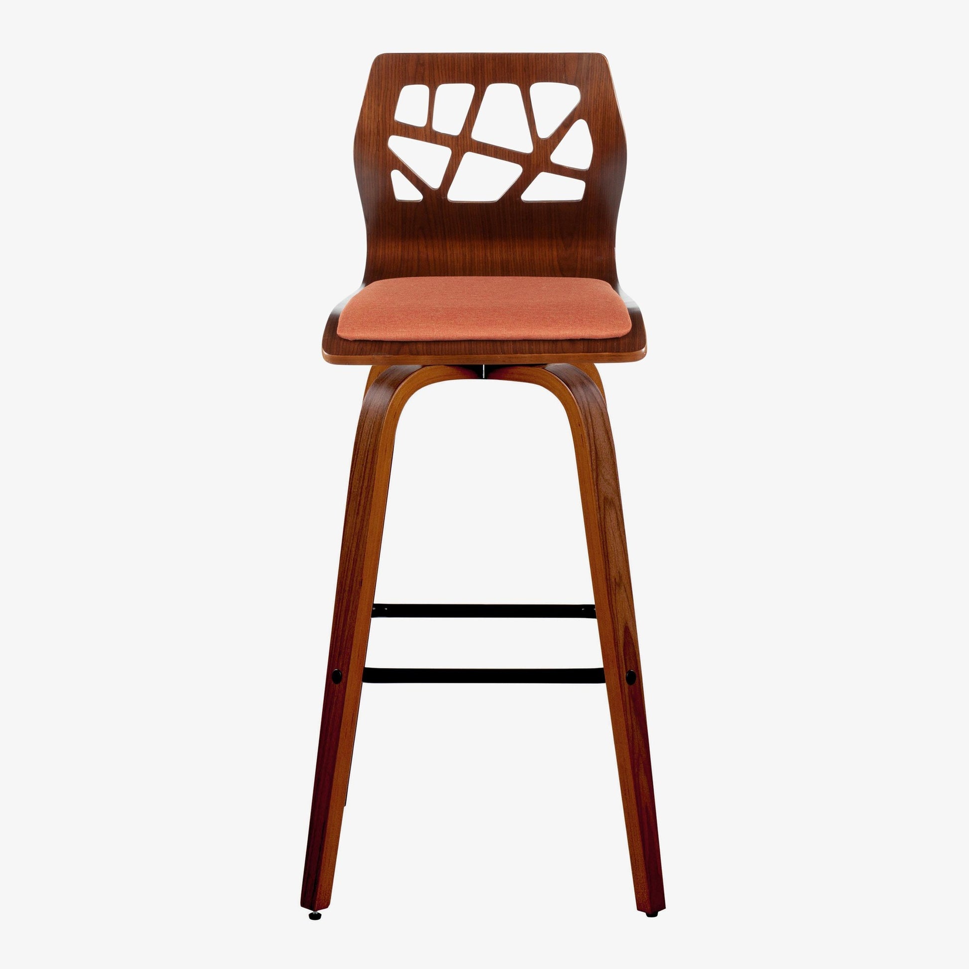 Folia 30" Fixed-Height Barstool - Set of 2 By LumiSource - B30-FOLIAFB-GRTZQ2 LGYLGYLGY2 | Bar Stools | Modishstore - 19