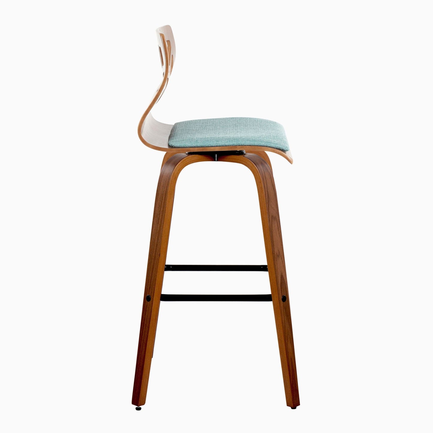 Folia 30" Fixed-Height Barstool - Set of 2 By LumiSource - B30-FOLIAFB-GRTZQ2 LGYLGYLGY2 | Bar Stools | Modishstore - 28