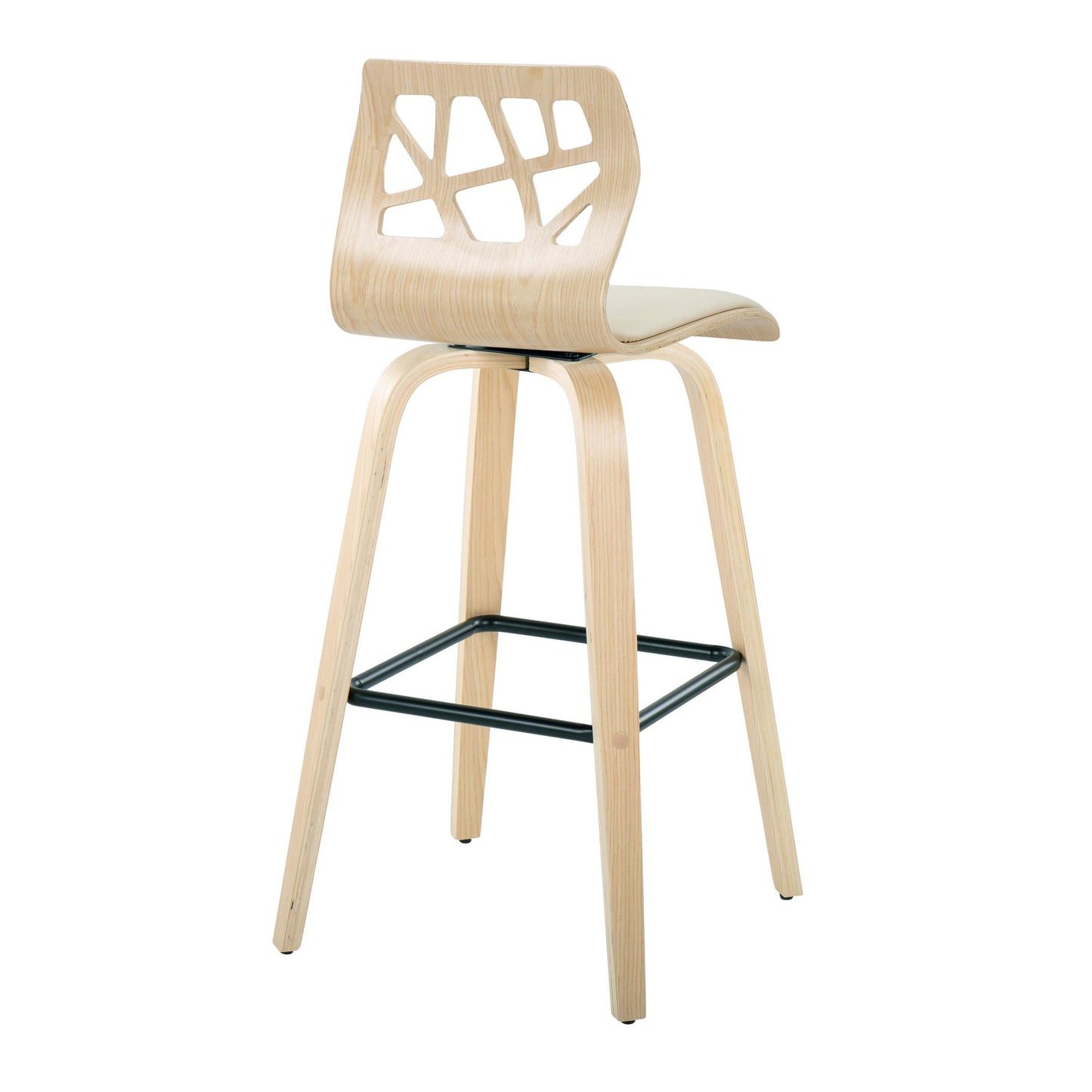 Folia 30" Fixed-Height Barstool - Set of 2 By LumiSource - B30-FOLIAPU-GRTZX2 NANACR2 | Bar Stools | Modishstore - 8