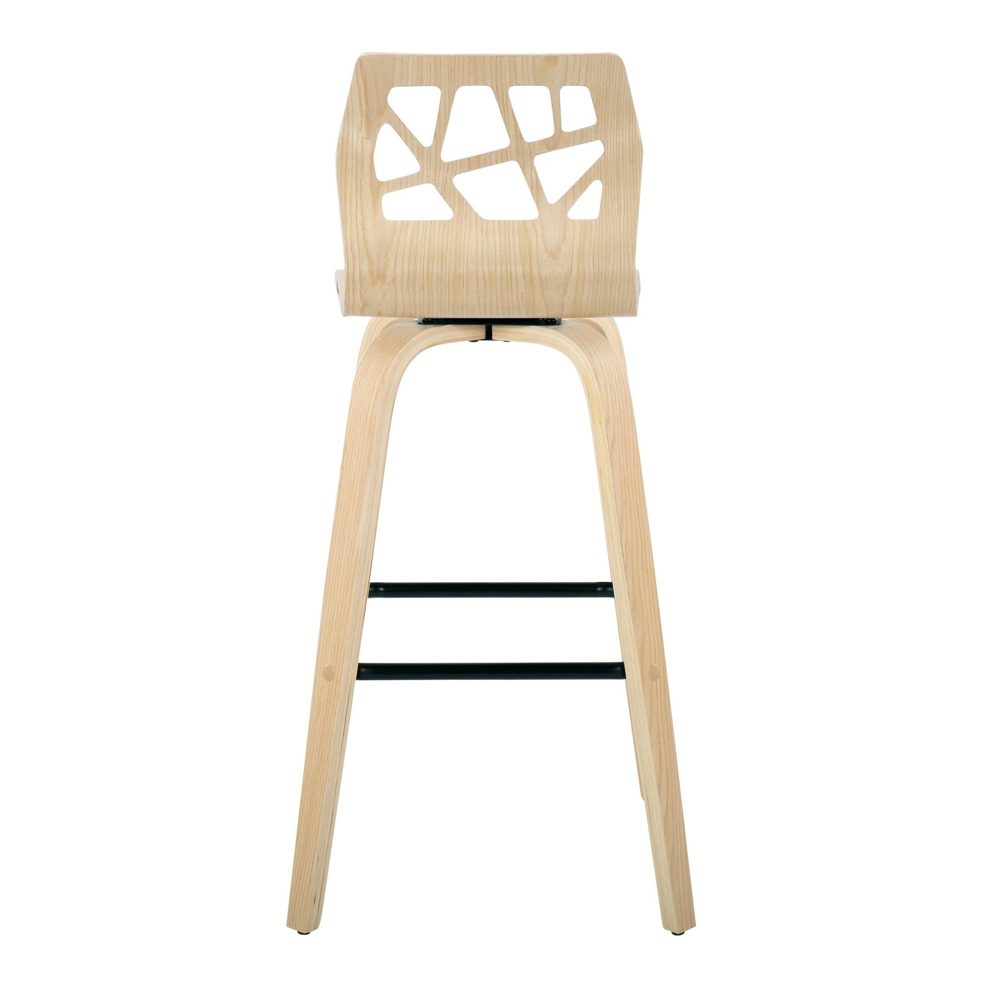 Folia 30" Fixed-Height Barstool - Set of 2 By LumiSource - B30-FOLIAPU-GRTZX2 NANACR2 | Bar Stools | Modishstore - 11