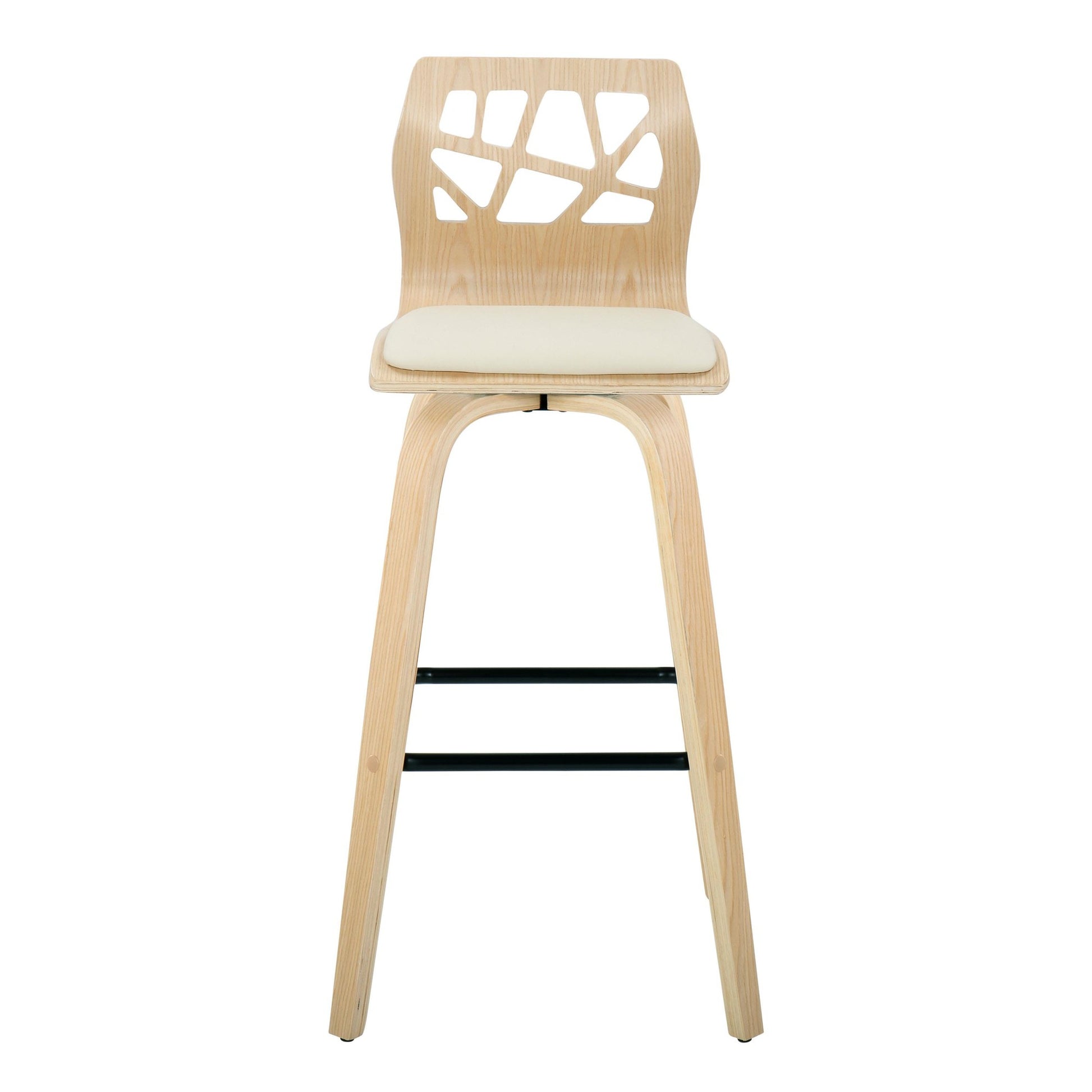 Folia 30" Fixed-Height Barstool - Set of 2 By LumiSource - B30-FOLIAPU-GRTZX2 NANACR2 | Bar Stools | Modishstore - 9