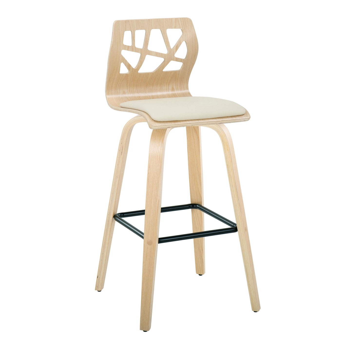 Folia 30" Fixed-Height Barstool - Set of 2 By LumiSource - B30-FOLIAPU-GRTZX2 NANACR2 | Bar Stools | Modishstore - 6