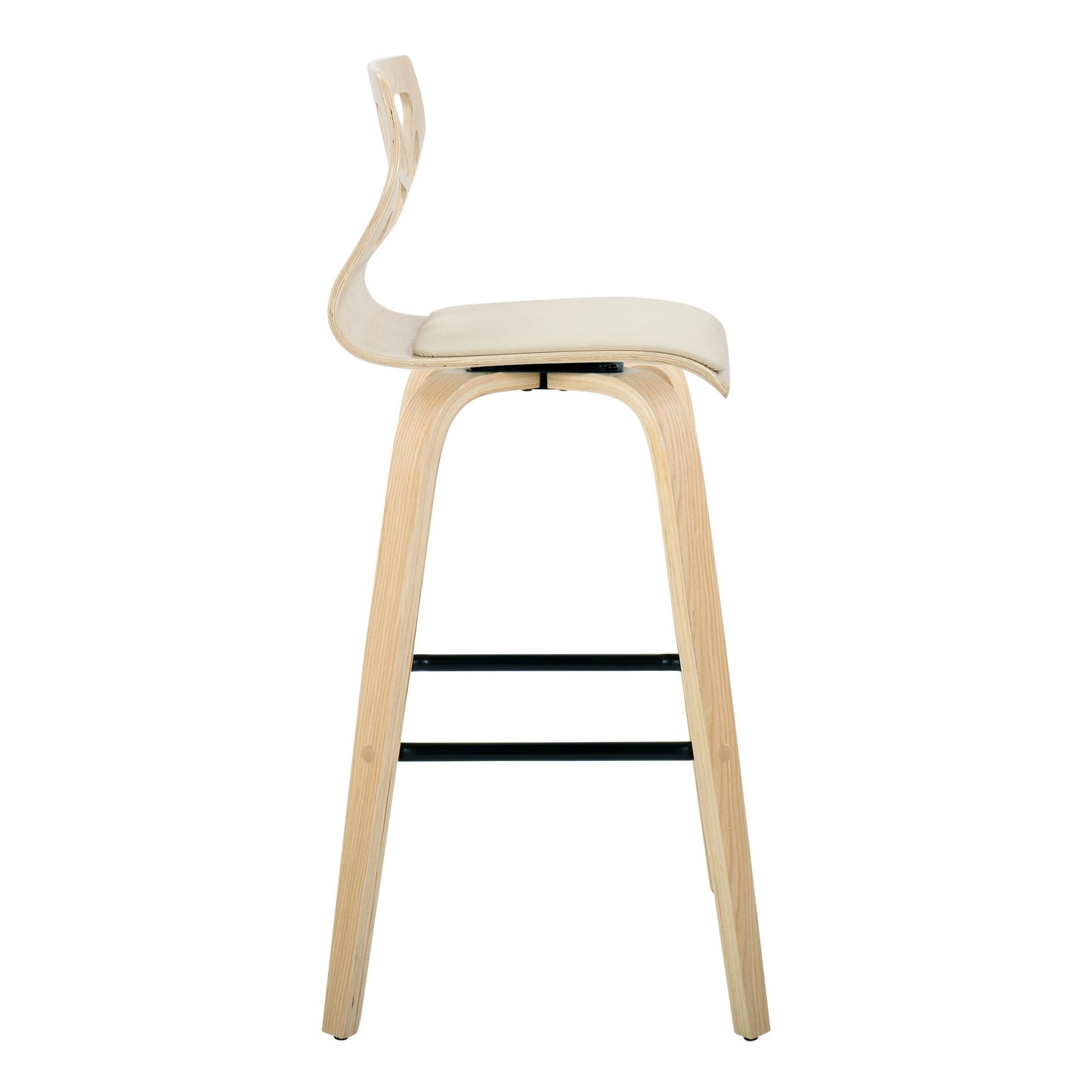 Folia 30" Fixed-Height Barstool - Set of 2 By LumiSource - B30-FOLIAPU-GRTZX2 NANACR2 | Bar Stools | Modishstore - 7