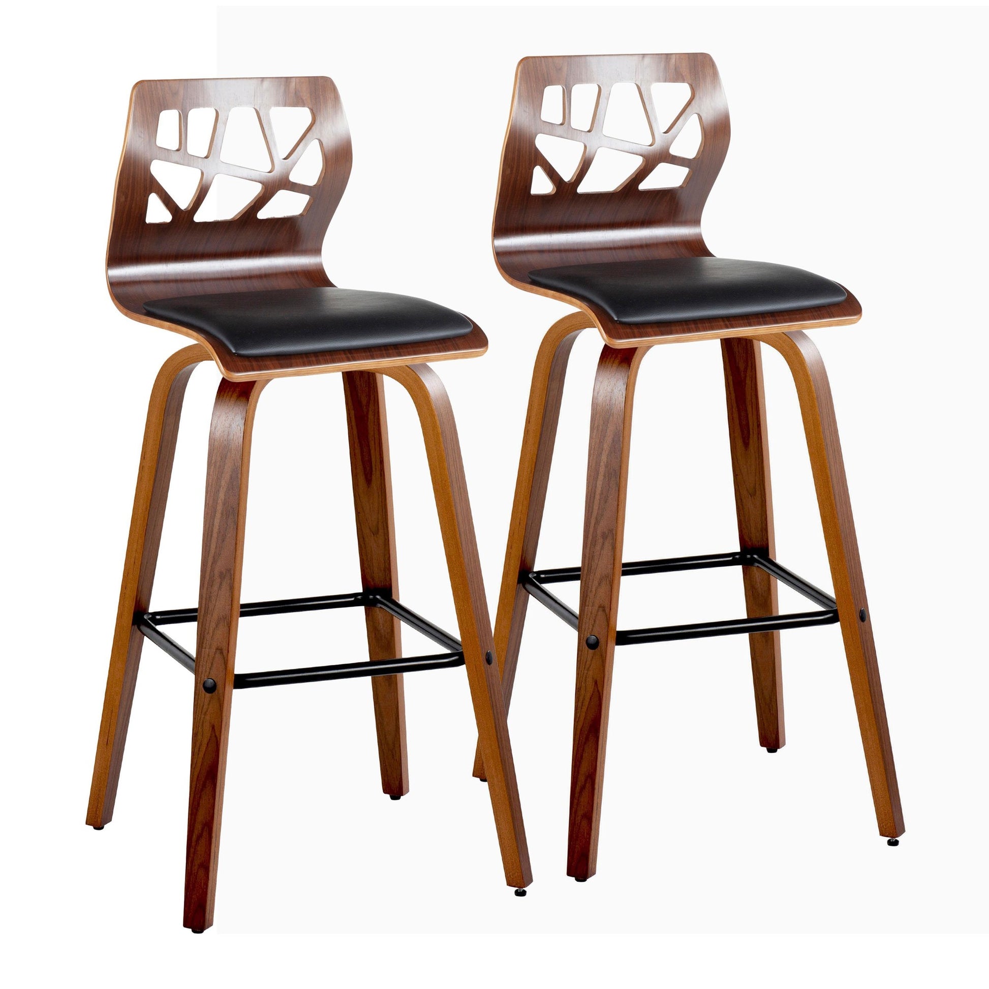 Folia 30" Fixed-Height Barstool - Set of 2 By LumiSource - B30-FOLIAPU-GRTZX2 NANACR2 | Bar Stools | Modishstore - 16