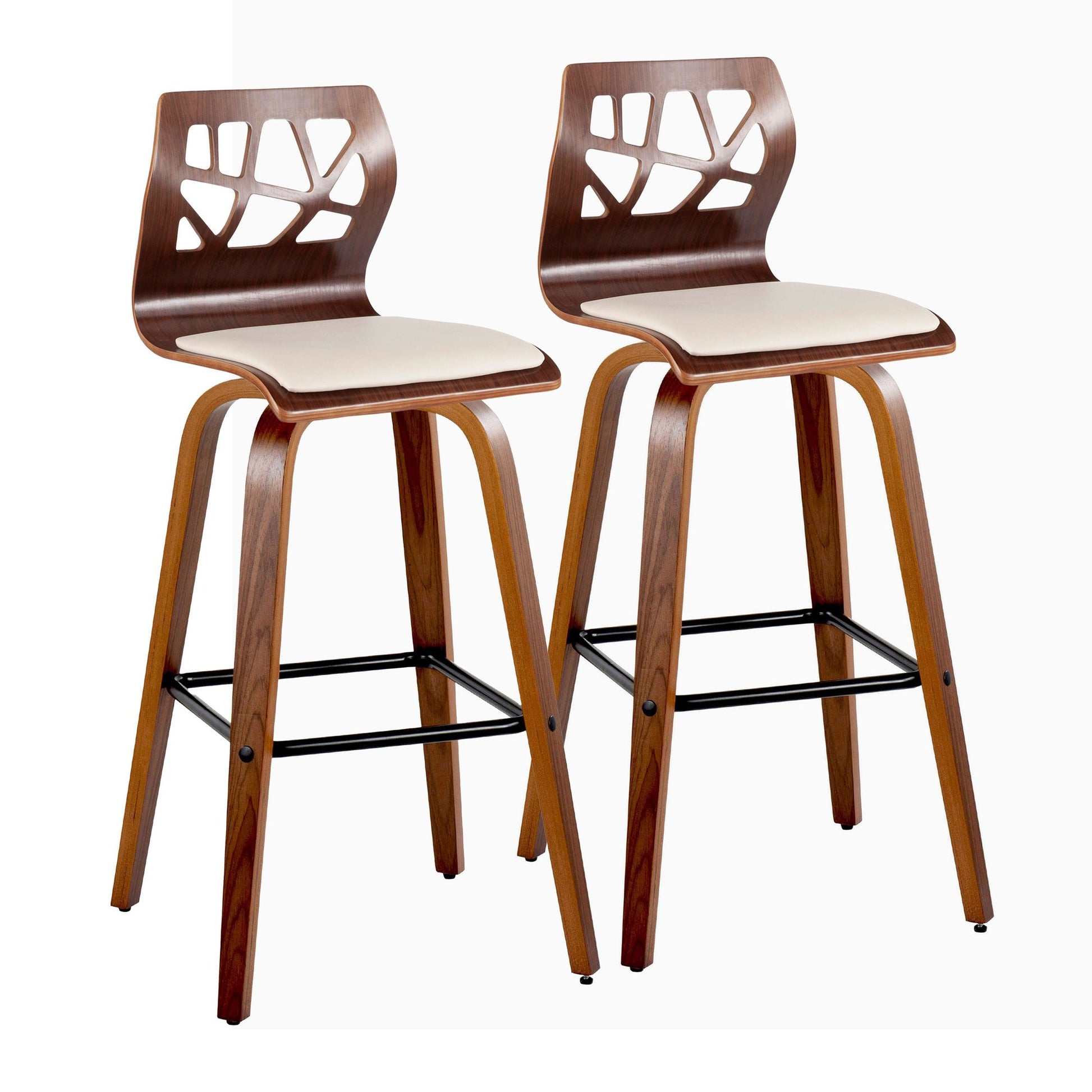 Folia 30" Fixed-Height Barstool - Set of 2 By LumiSource - B30-FOLIAPU-GRTZX2 NANACR2 | Bar Stools | Modishstore - 26