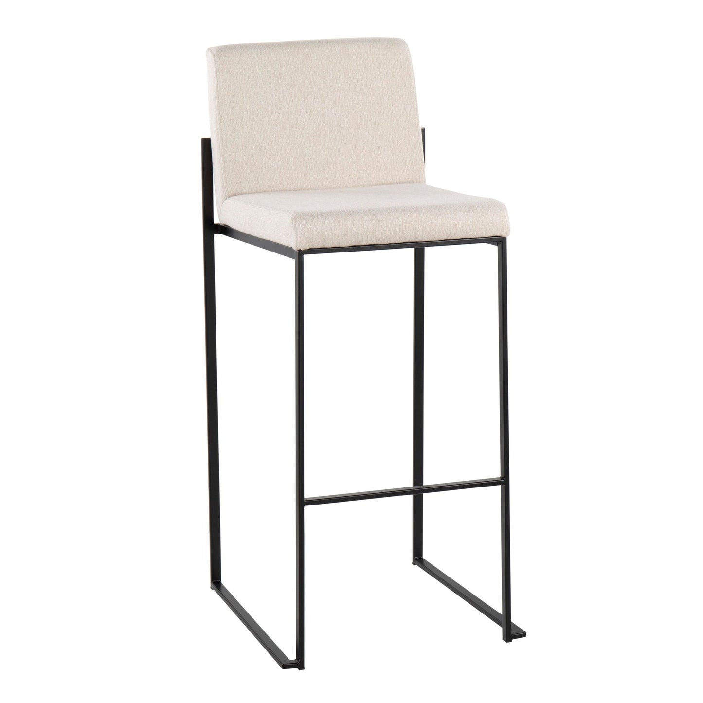 Fuji High Back 30" Fixed-Height Barstool - Set of 3 By LumiSource - B30-FUJIHBFB BKBG3 | Bar Stools | Modishstore - 3