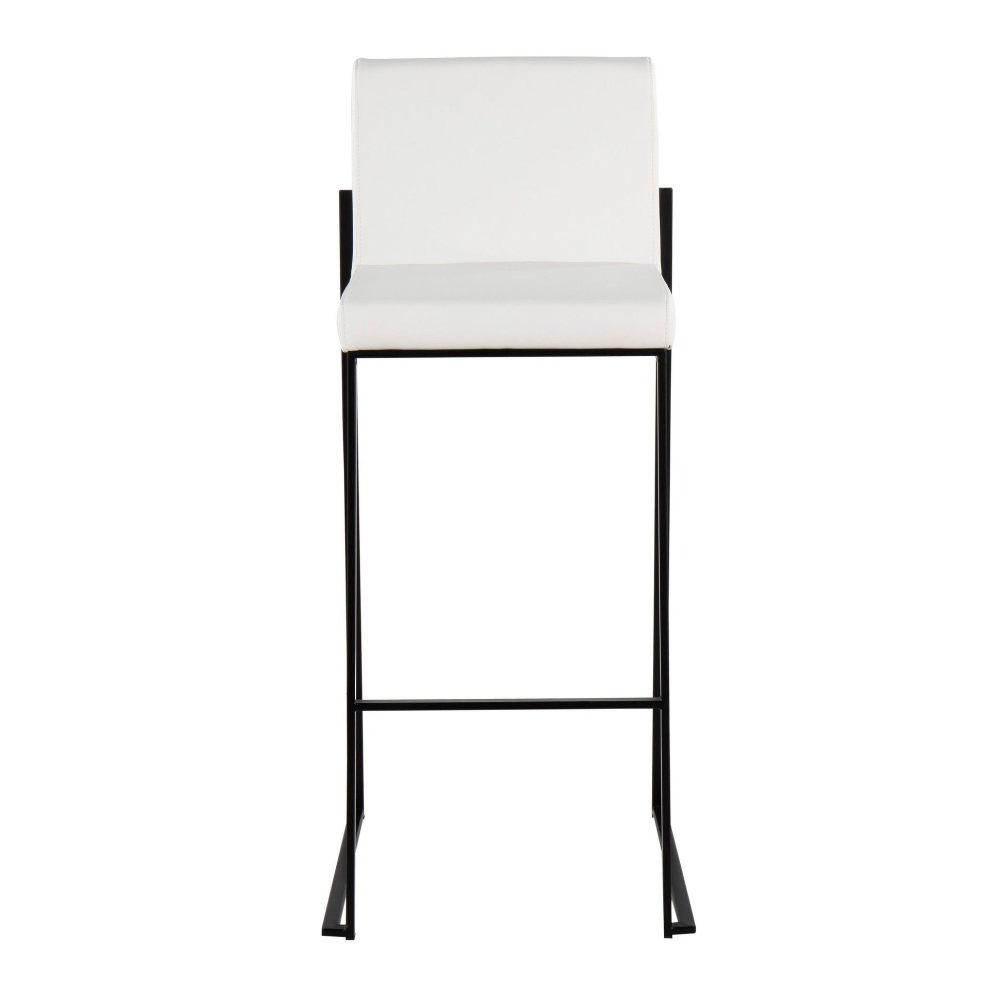 Fuji High Back 30" Fixed-Height Barstool - Set of 3 By LumiSource - B30-FUJIHBPU BKW3 | Bar Stools | Modishstore - 6