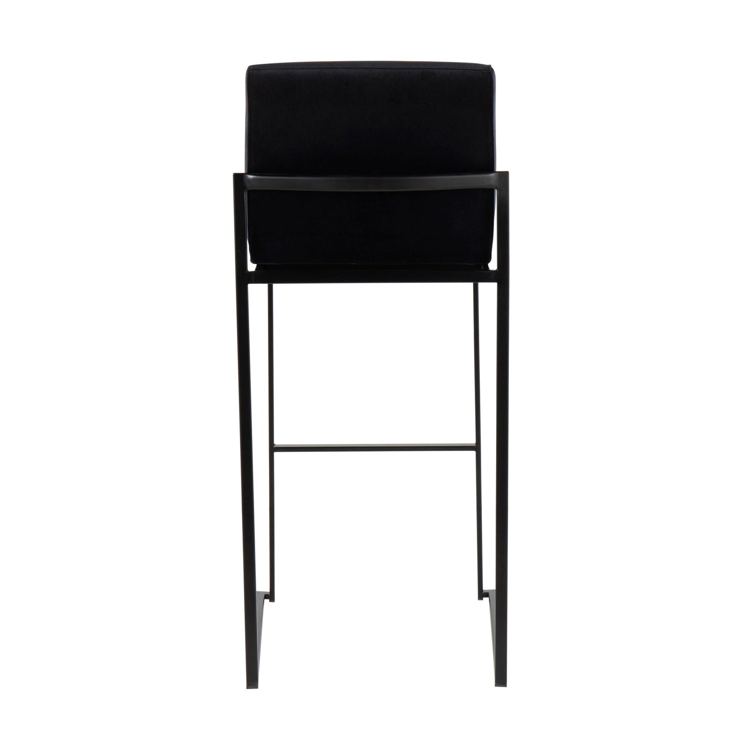 Fuji High Back 30" Fixed-Height Barstool - Set of 3 By LumiSource - B30-FUJIHBV BKBK3 | Bar Stools | Modishstore - 6