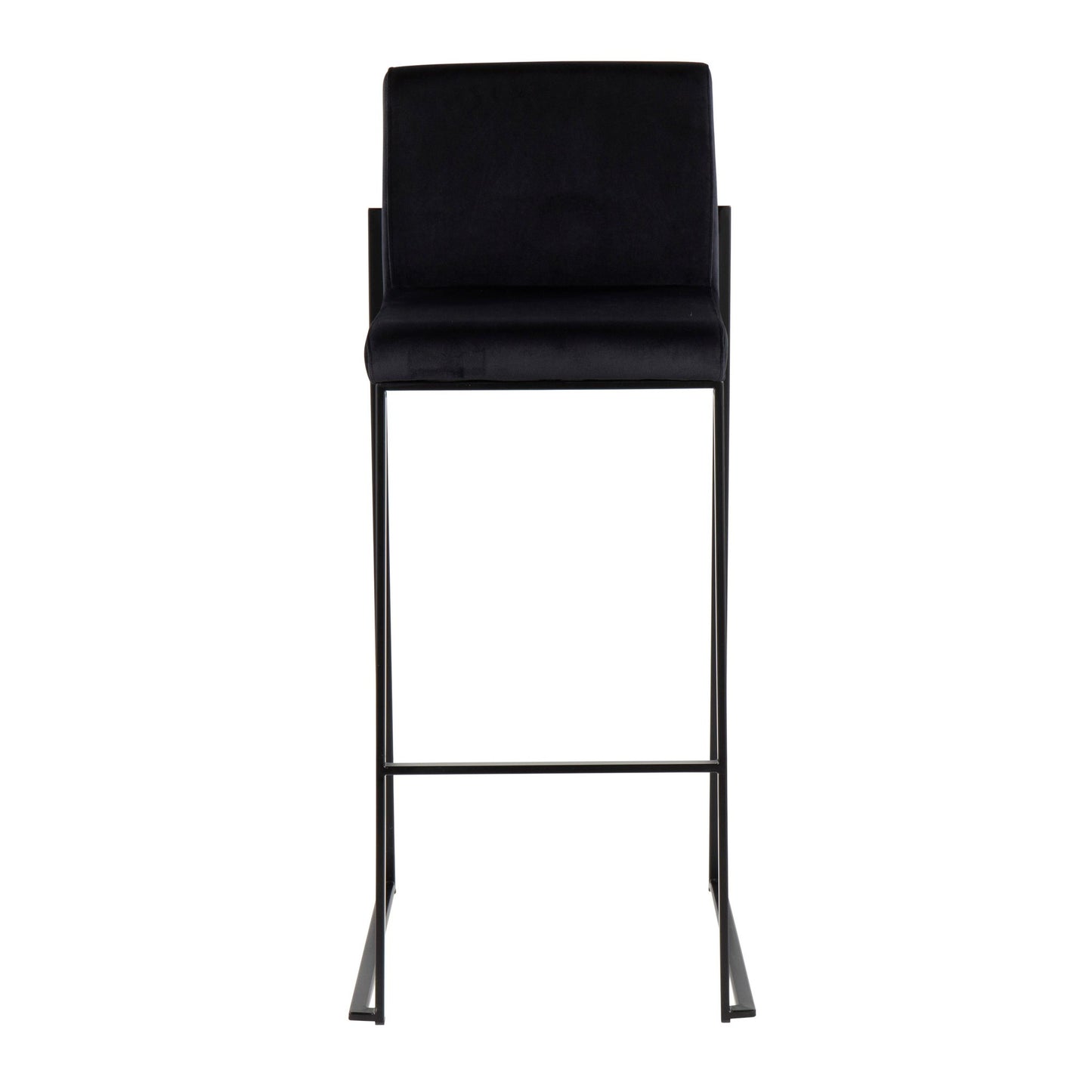 Fuji High Back 30" Fixed-Height Barstool - Set of 3 By LumiSource - B30-FUJIHBV BKBK3 | Bar Stools | Modishstore - 5