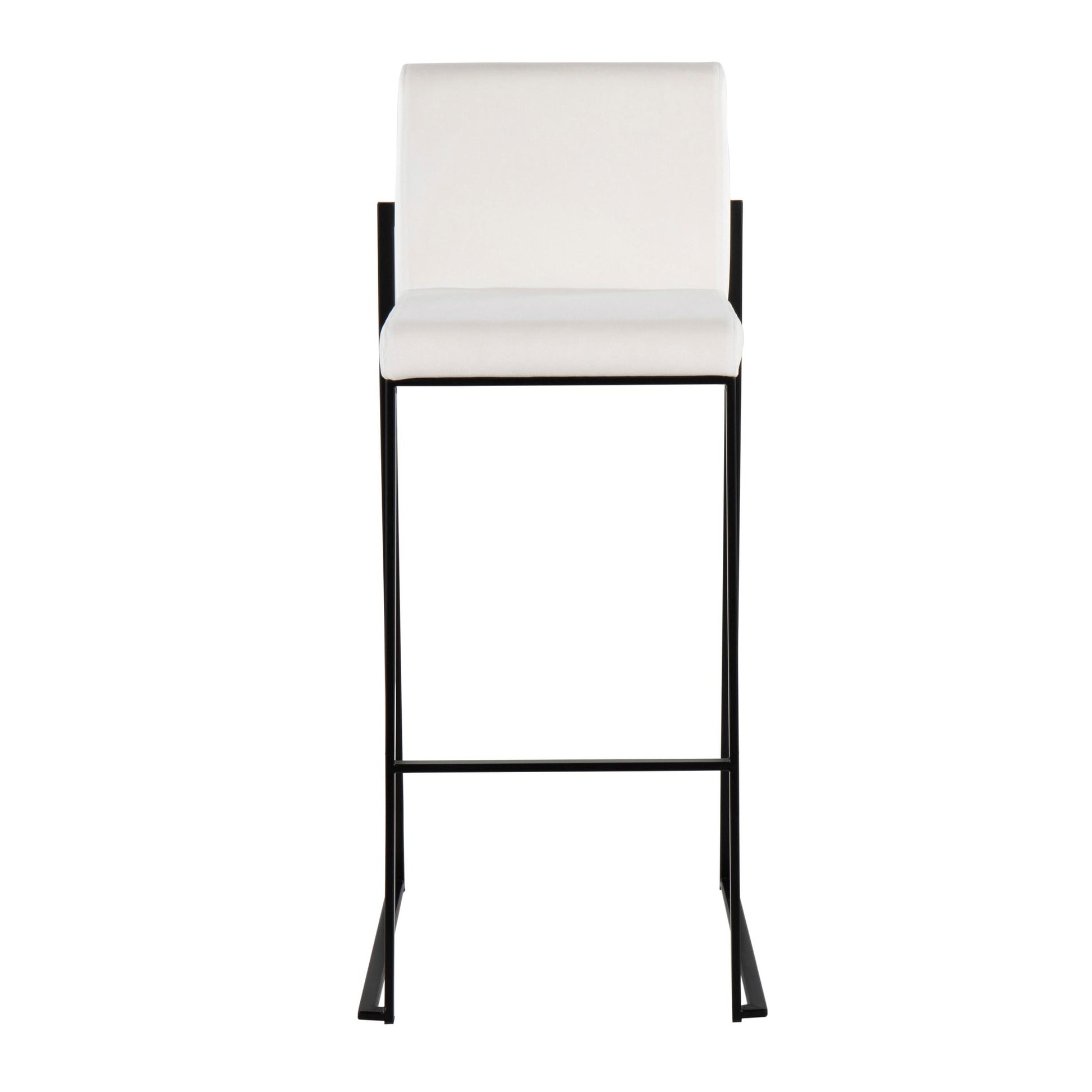 Fuji High Back 30" Fixed-Height Barstool - Set of 3 By LumiSource - B30-FUJIHBV BKW3 | Bar Stools | Modishstore - 5