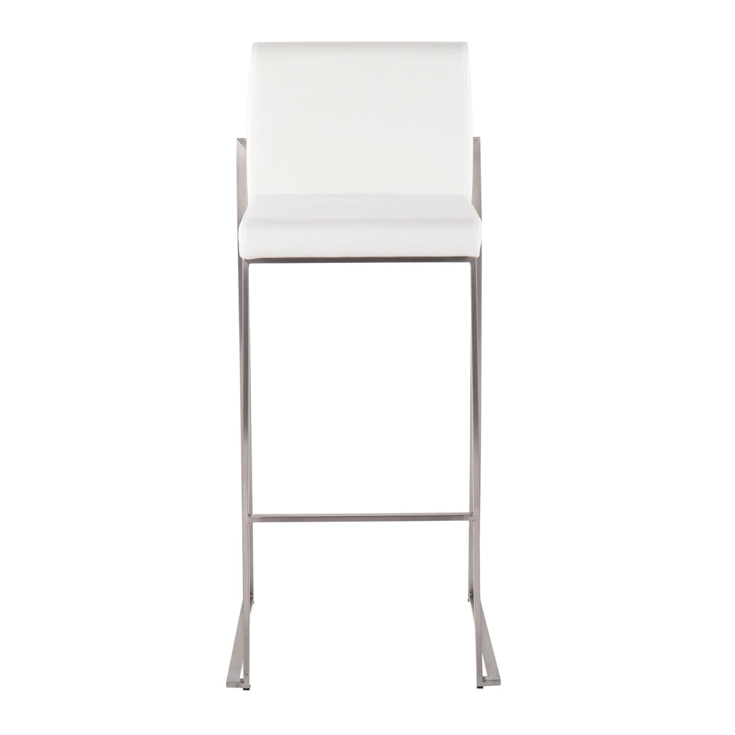 Fuji High Back 30" Fixed-Height Barstool - Set of 3 By LumiSource - B30-FUJIHBV SSW3 | Bar Stools | Modishstore - 6