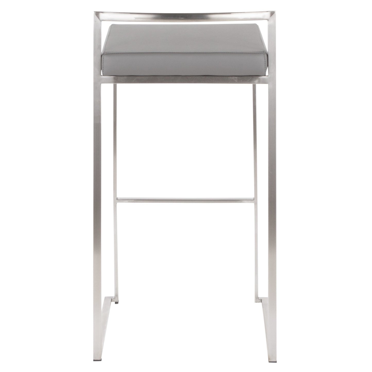 Fuji Stacker 30" Fixed-Height Barstool - Set of 3 By LumiSource - B30-FUJIPU SSBK3 | Bar Stools | Modishstore - 17