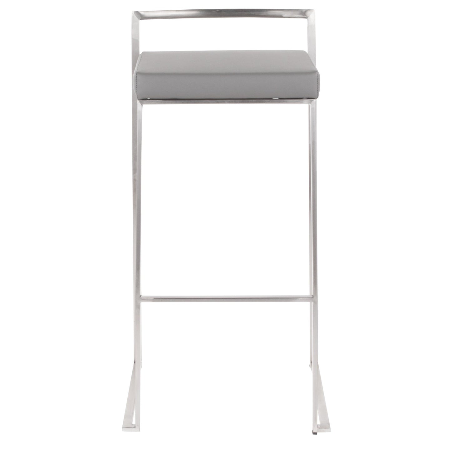 Fuji Stacker 30" Fixed-Height Barstool - Set of 3 By LumiSource - B30-FUJIPU SSBK3 | Bar Stools | Modishstore - 16