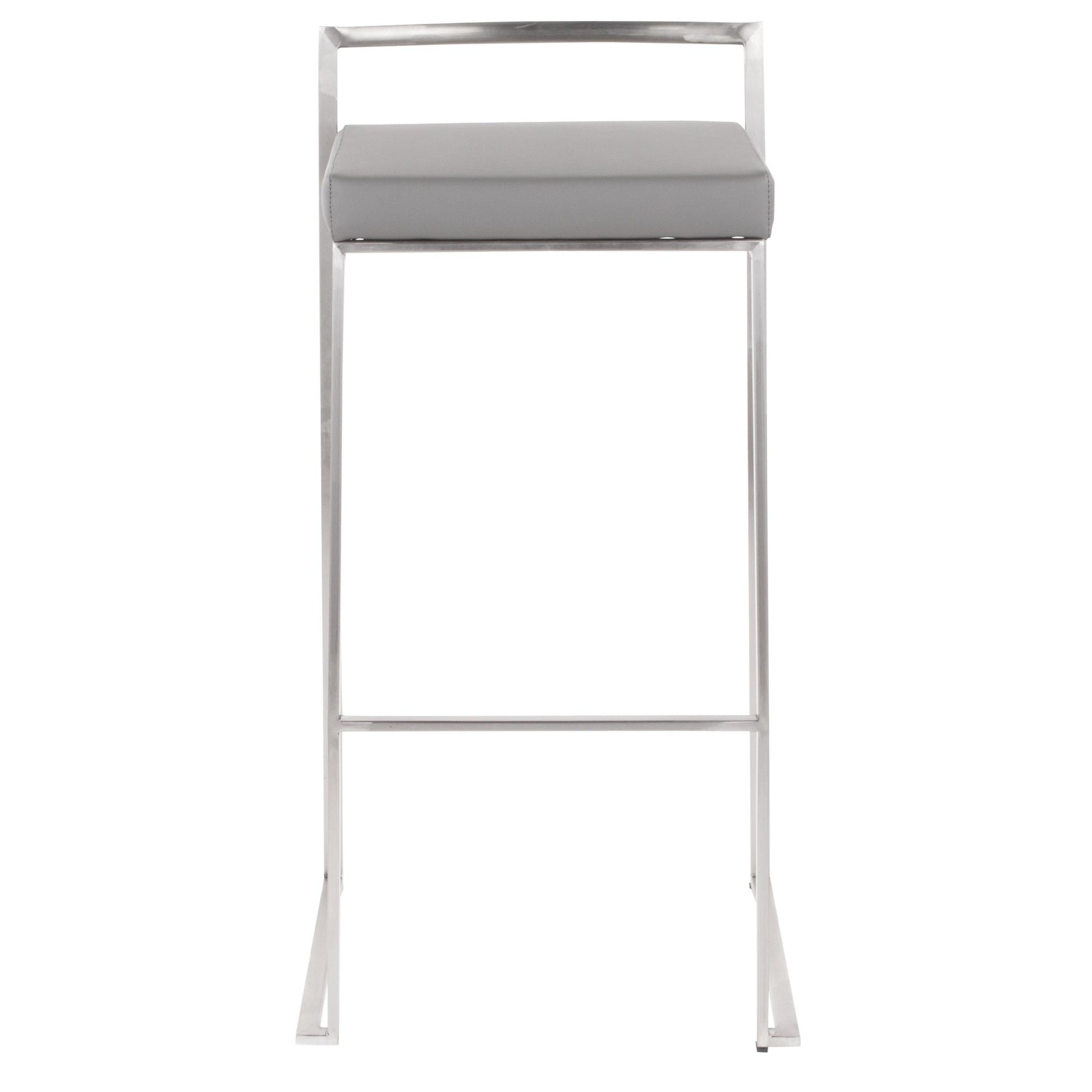 Fuji Stacker 30" Fixed-Height Barstool - Set of 3 By LumiSource - B30-FUJIPU SSBK3 | Bar Stools | Modishstore - 16