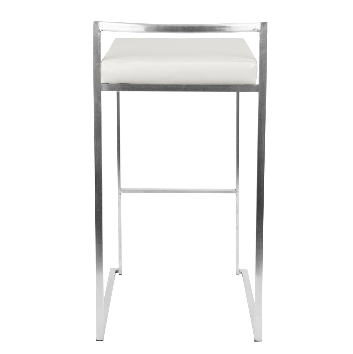 Fuji Stacker 30" Fixed-Height Barstool - Set of 3 By LumiSource - B30-FUJIPU SSBK3 | Bar Stools | Modishstore - 24