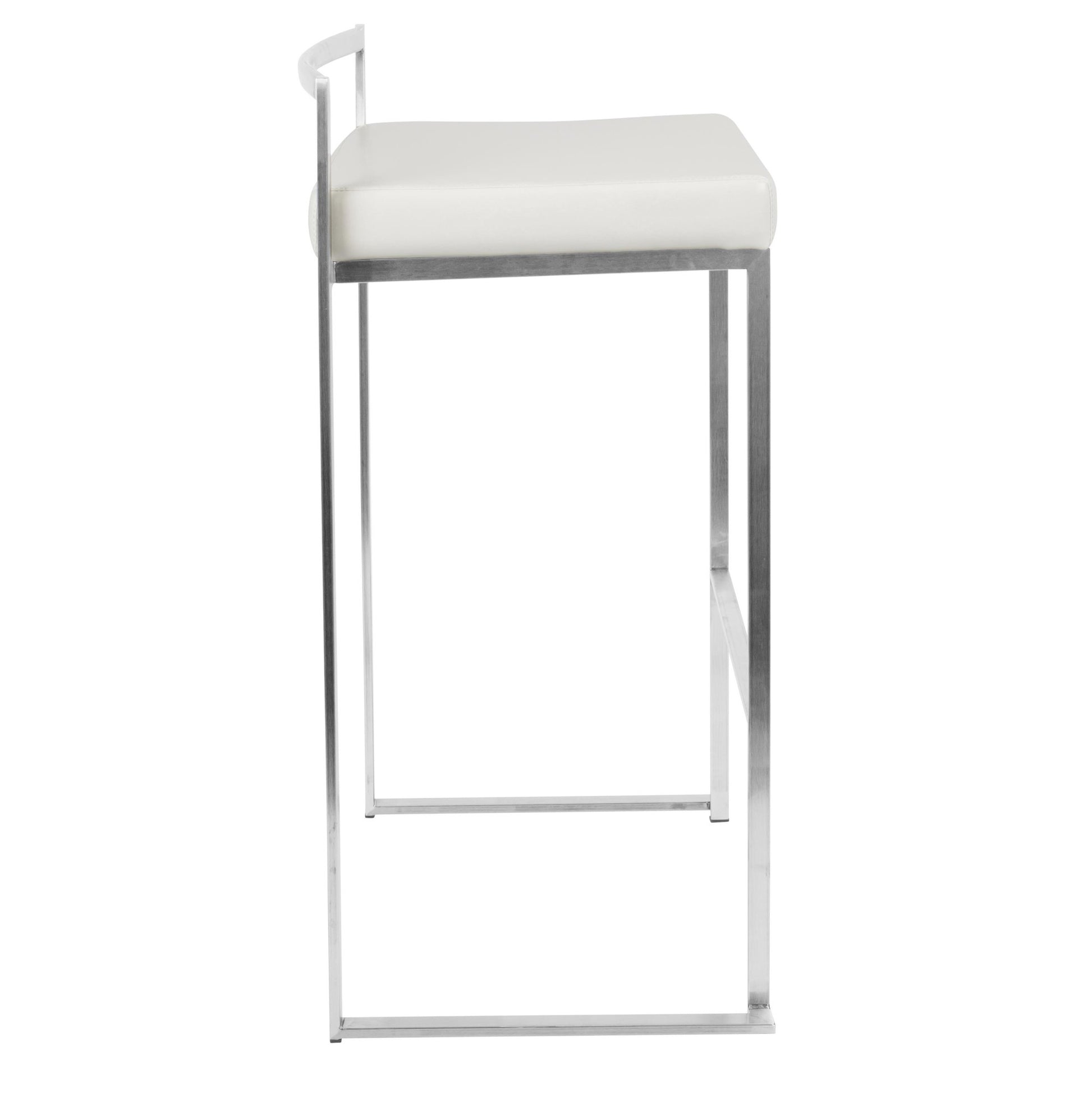 Fuji Stacker 30" Fixed-Height Barstool - Set of 3 By LumiSource - B30-FUJIPU SSBK3 | Bar Stools | Modishstore - 21