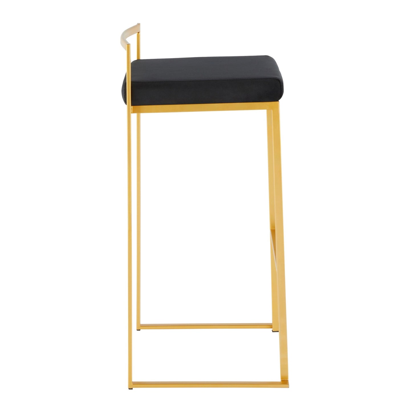 Fuji Stacker 30" Fixed-Height Barstool - Set of 3 By LumiSource - B30-FUJIV AUBK3 | Bar Stools | Modishstore - 5