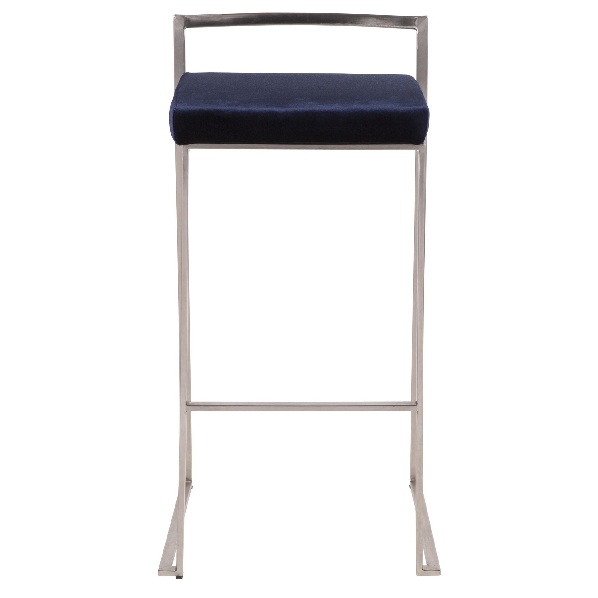 Fuji Stacker 30" Fixed-Height Barstool - Set of 3 By LumiSource - B30-FUJIV SSBU3 | Bar Stools | Modishstore - 9