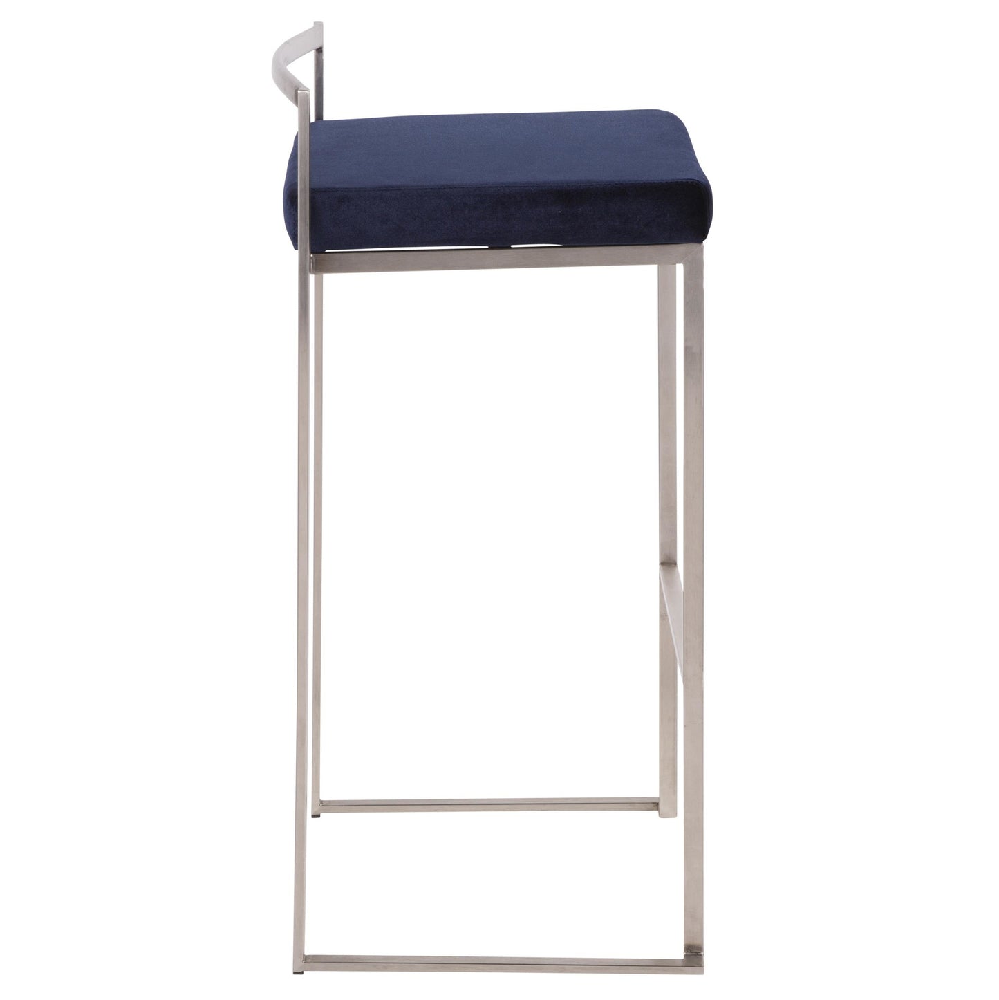 Fuji Stacker 30" Fixed-Height Barstool - Set of 3 By LumiSource - B30-FUJIV SSBU3 | Bar Stools | Modishstore - 7