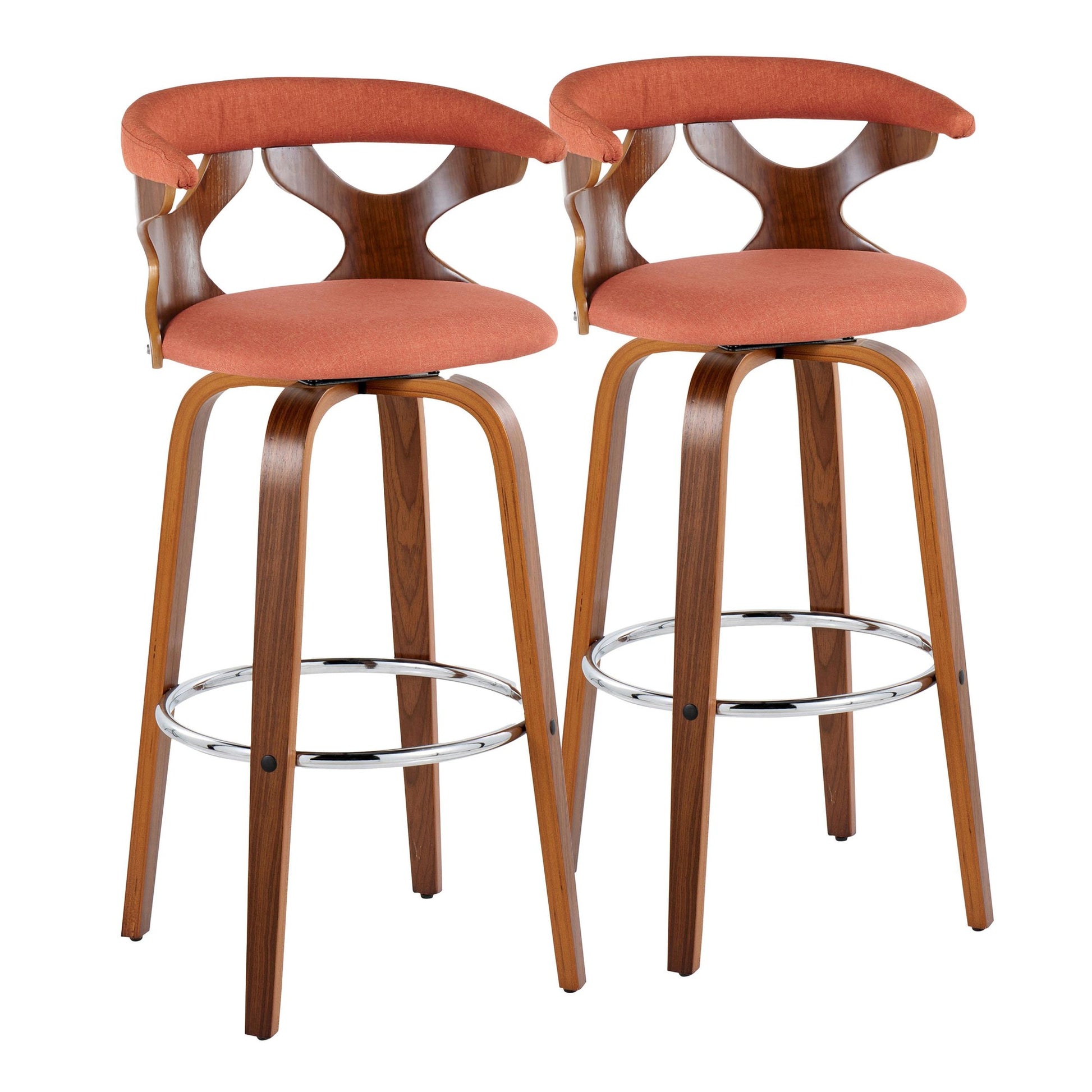 Gardenia 30" Fixed-Height Barstool - Set of 2 By LumiSource - B30-GARDFB-GRTZR2 WLWLCHAR2 | Bar Stools | Modishstore - 25