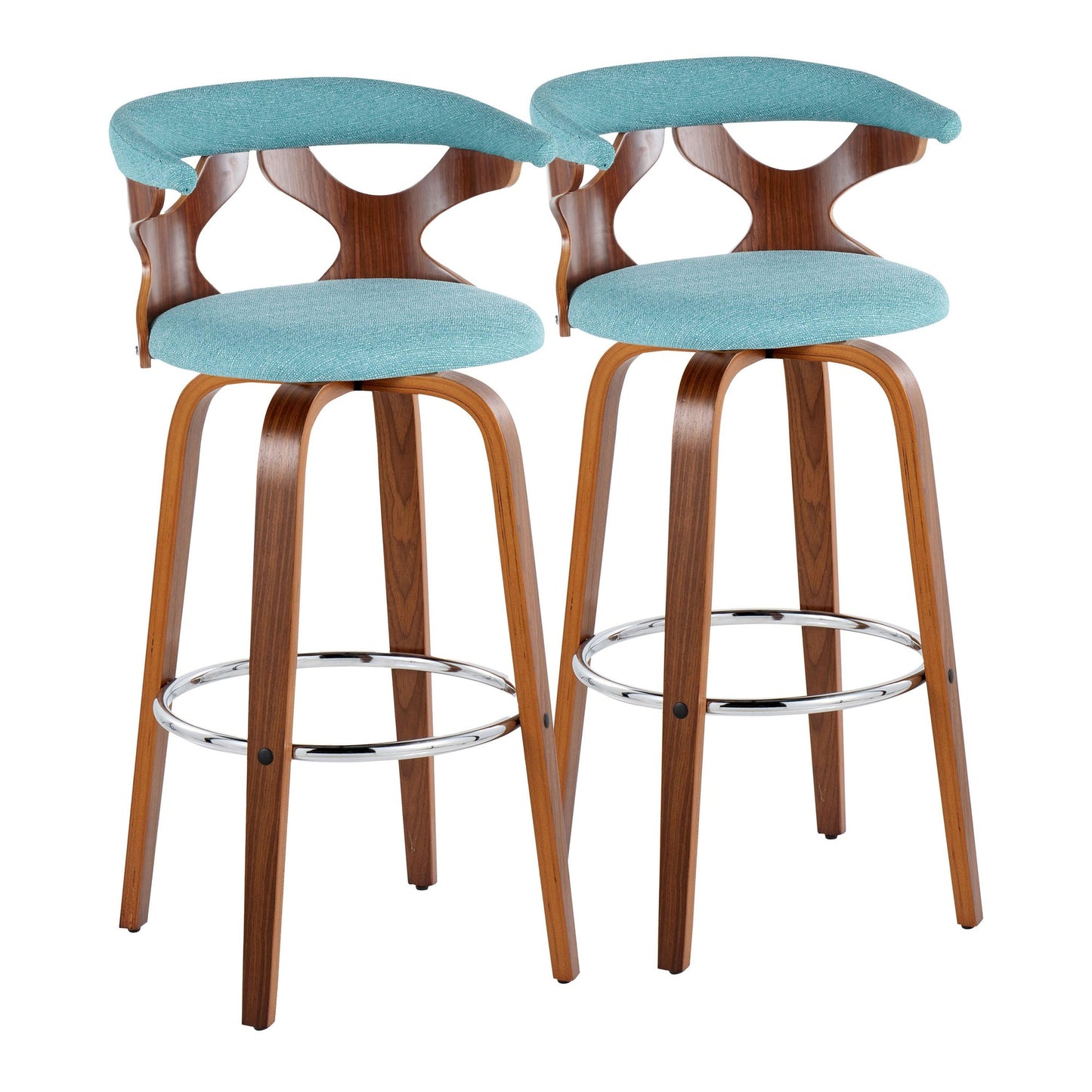 Gardenia 30" Fixed-Height Barstool - Set of 2 By LumiSource - B30-GARDFB-GRTZR2 WLWLCHAR2 | Bar Stools | Modishstore - 35