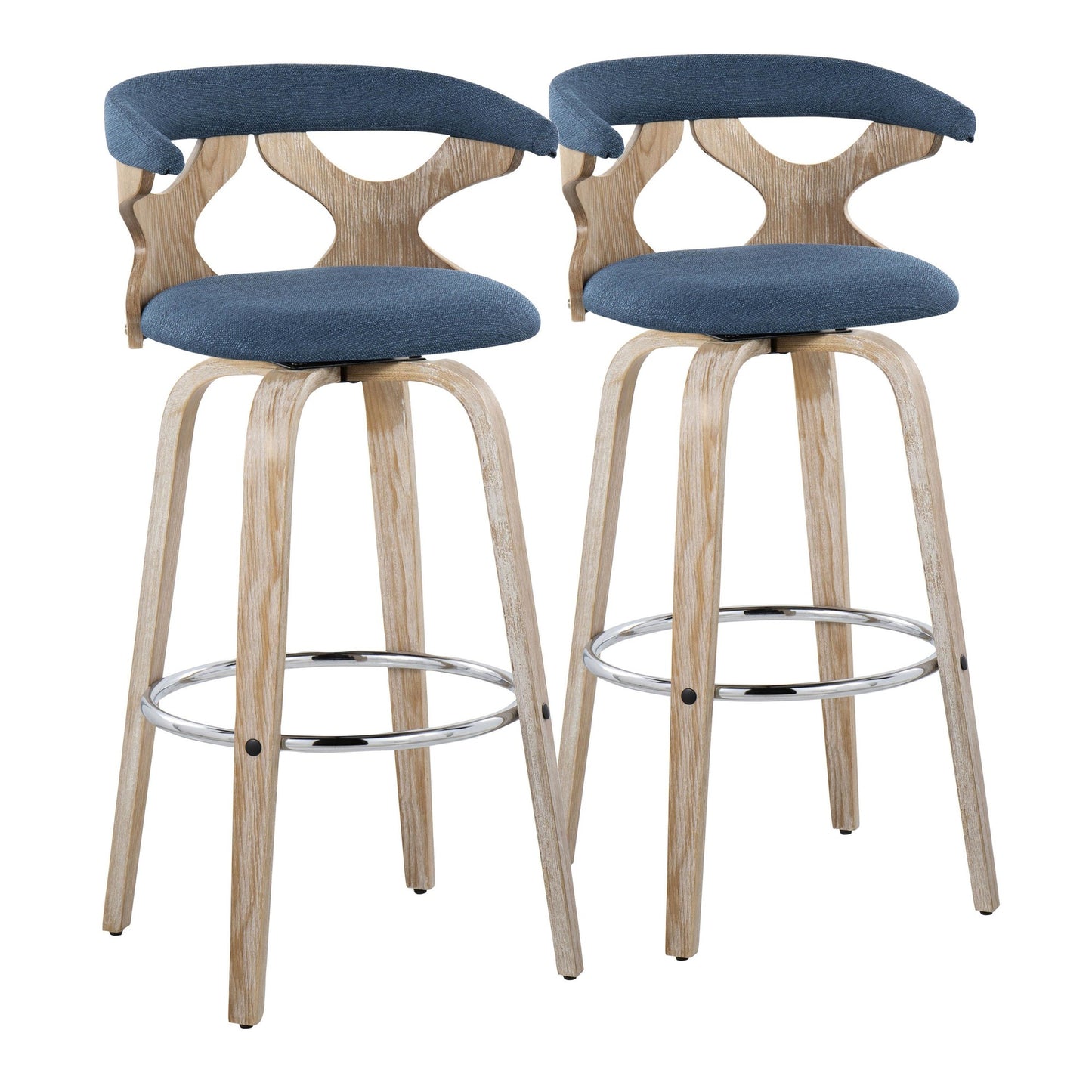 Gardenia 30" Fixed-Height Barstool - Set of 2 By LumiSource - B30-GARDFB-GRTZR2 WWBU2 | Bar Stools | Modishstore - 5