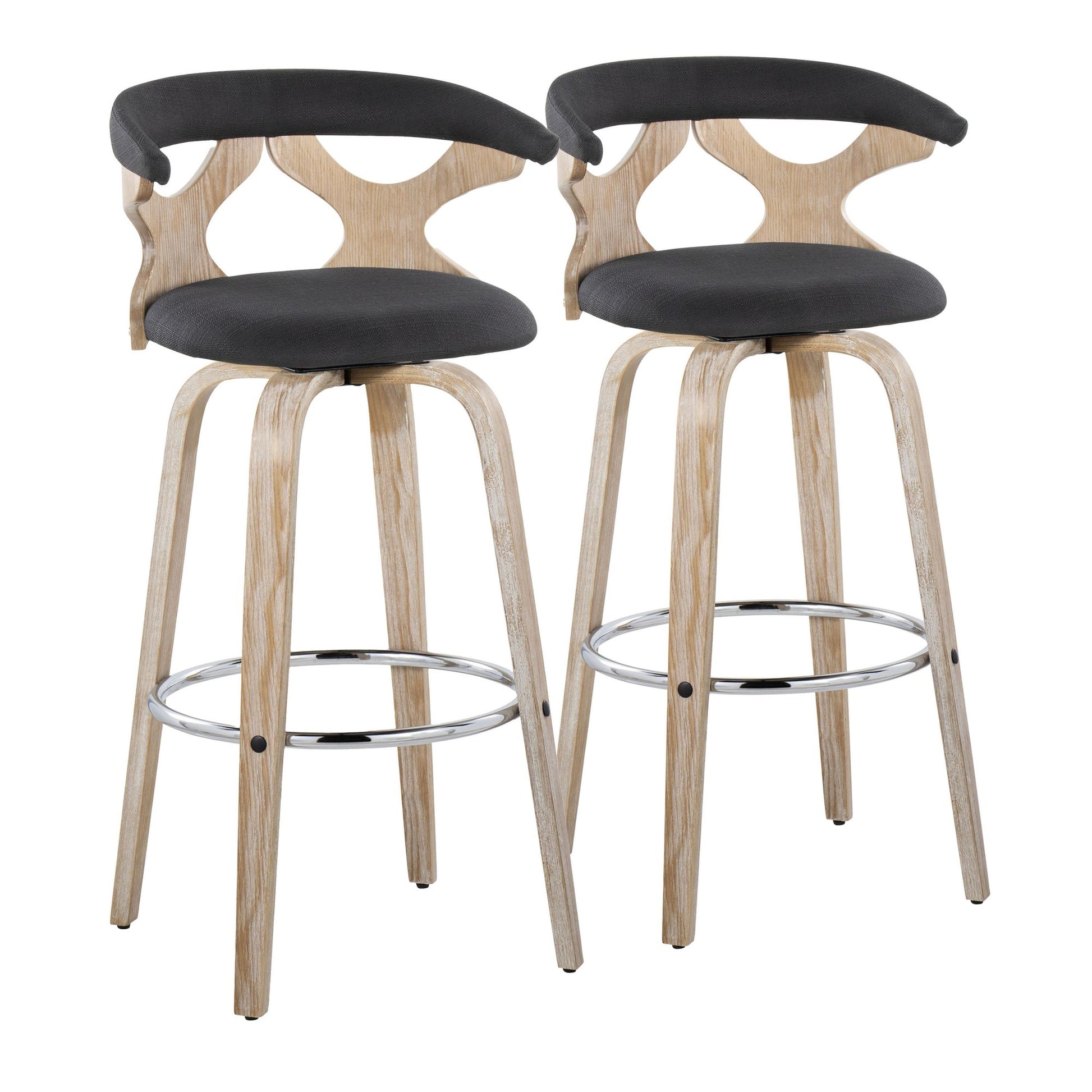 Gardenia 30" Fixed-Height Barstool - Set of 2 By LumiSource - B30-GARDFB-GRTZR2 WWBU2 | Bar Stools | Modishstore - 15