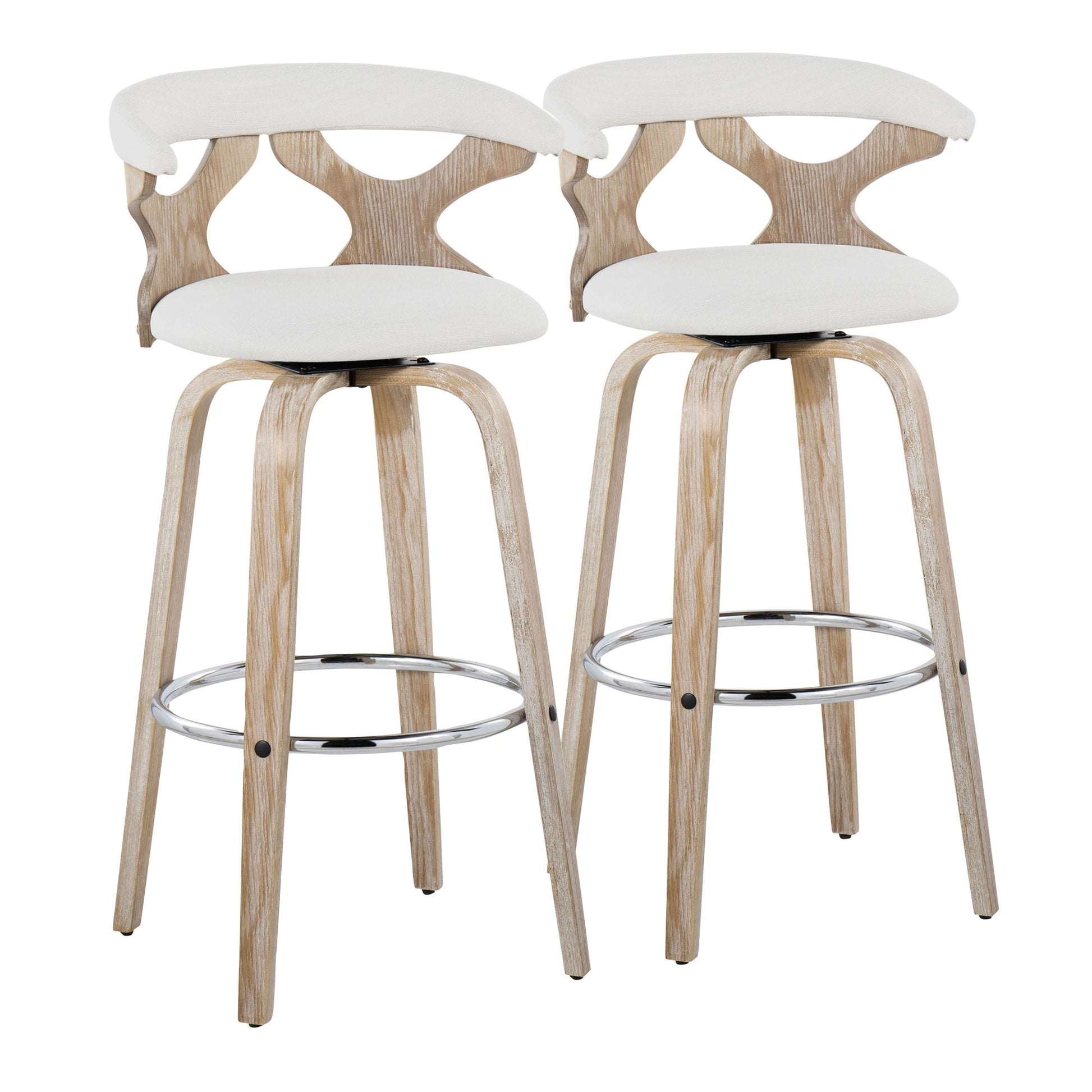 Gardenia 30" Fixed-Height Barstool - Set of 2 By LumiSource - B30-GARDFB-GRTZR2 WWBU2 | Bar Stools | Modishstore - 25