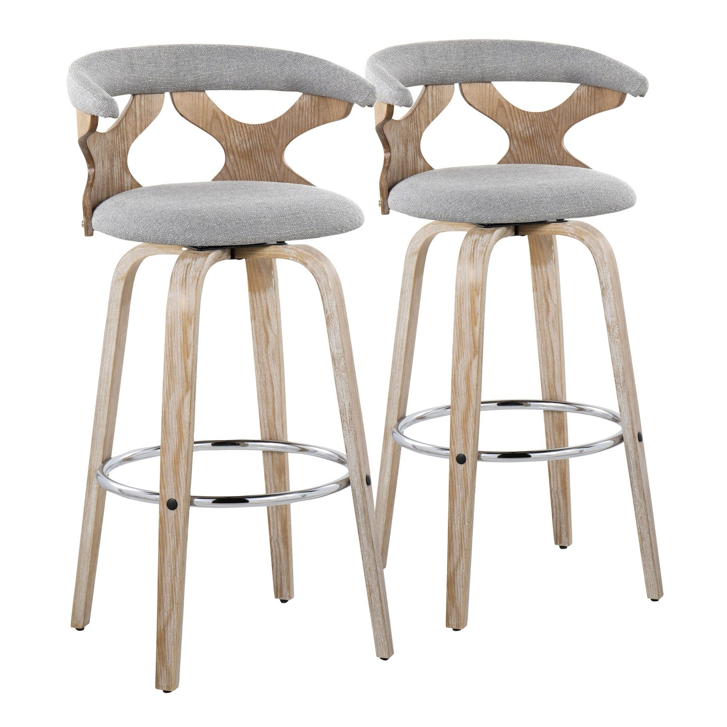 Gardenia 30" Fixed-Height Barstool - Set of 2 By LumiSource - B30-GARDFB-GRTZR2 WWBU2 | Bar Stools | Modishstore - 35