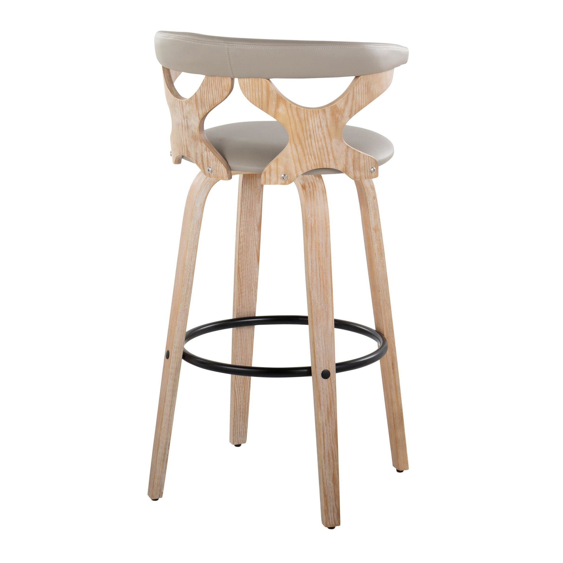 Gardenia 30" Fixed-Height Barstool - Set of 2 By LumiSource - B30-GARDPU-GRTZQ2 WWLGY2 | Bar Stools | Modishstore - 7