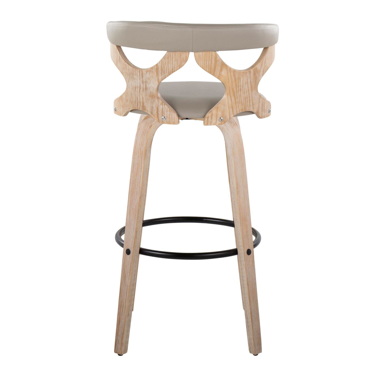 Gardenia 30" Fixed-Height Barstool - Set of 2 By LumiSource - B30-GARDPU-GRTZQ2 WWLGY2 | Bar Stools | Modishstore - 10