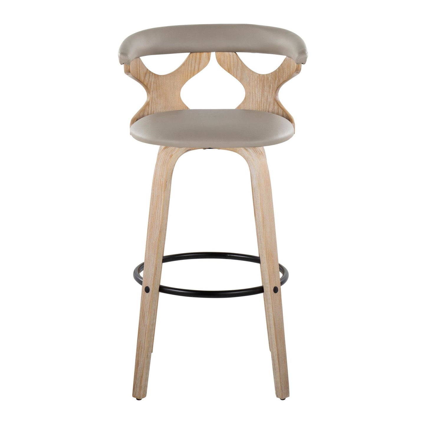 Gardenia 30" Fixed-Height Barstool - Set of 2 By LumiSource - B30-GARDPU-GRTZQ2 WWLGY2 | Bar Stools | Modishstore - 8