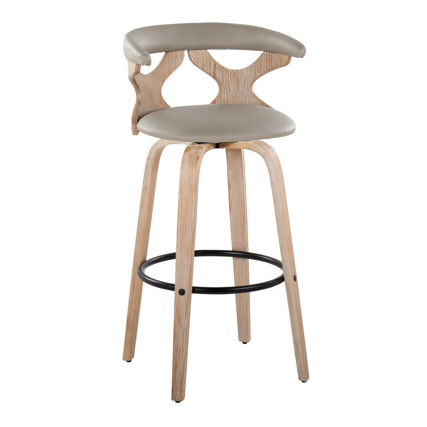 Gardenia 30" Fixed-Height Barstool - Set of 2 By LumiSource - B30-GARDPU-GRTZQ2 WWLGY2 | Bar Stools | Modishstore - 5