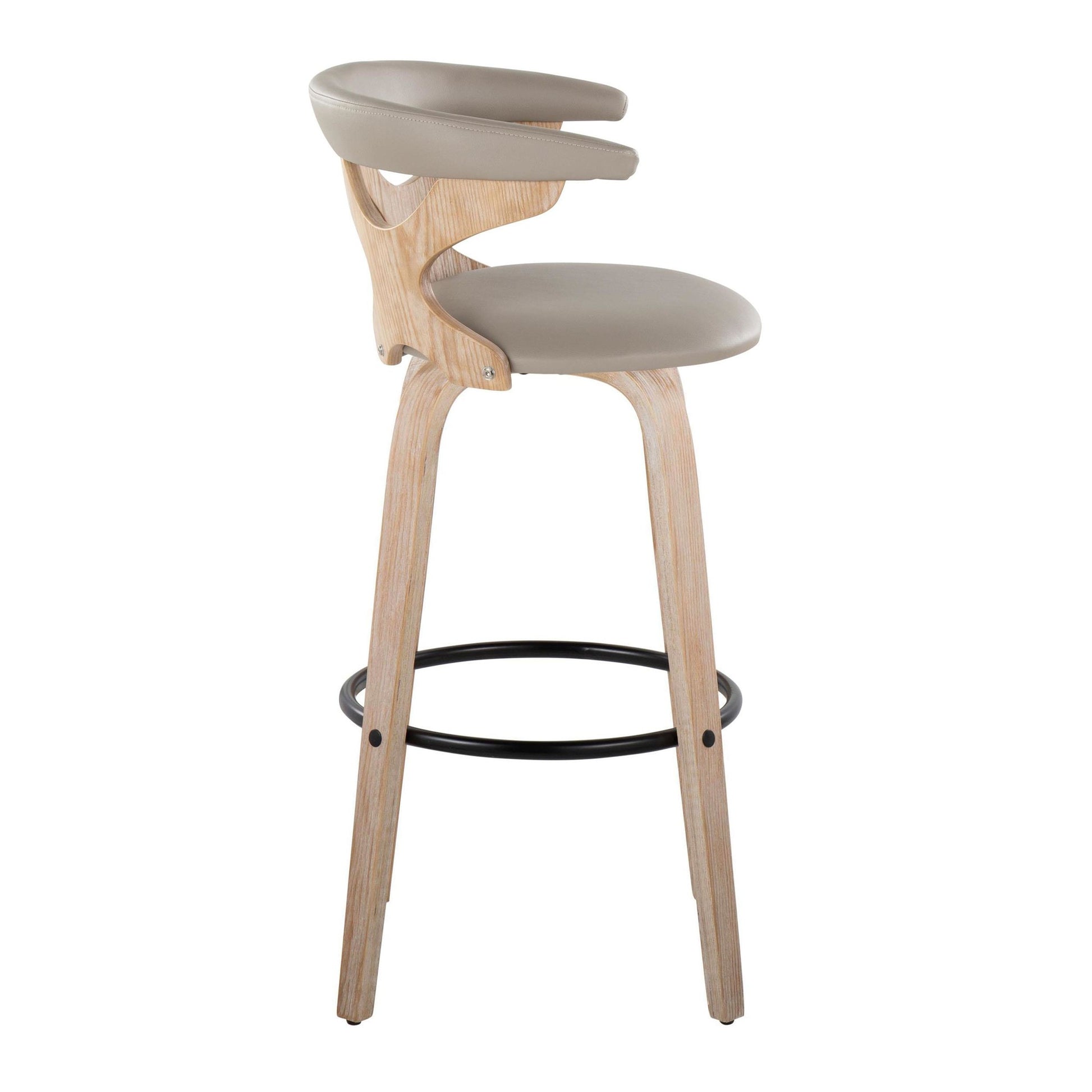 Gardenia 30" Fixed-Height Barstool - Set of 2 By LumiSource - B30-GARDPU-GRTZQ2 WWLGY2 | Bar Stools | Modishstore - 6