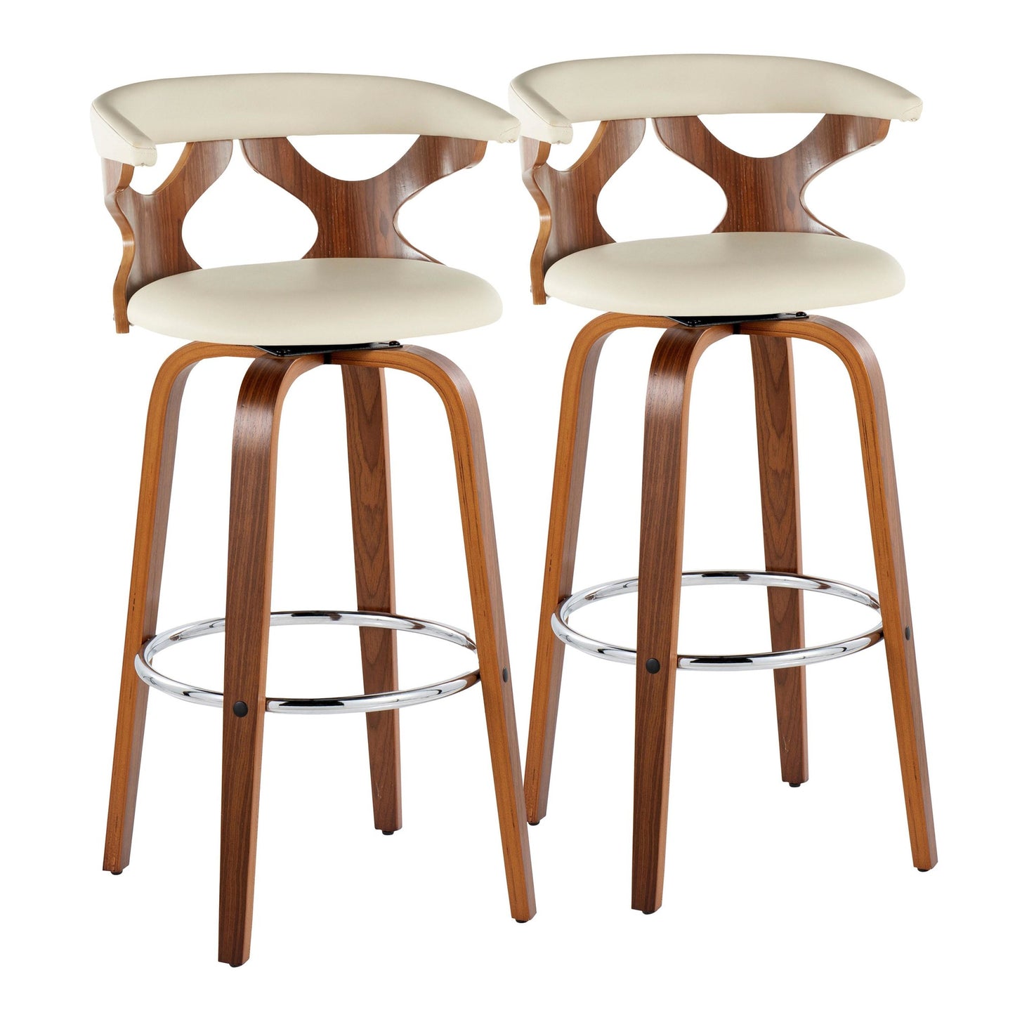 Gardenia 30" Fixed-Height Barstool - Set of 2 By LumiSource - B30-GARDPU-GRTZR2 WLWLCR2 | Bar Stools | Modishstore - 5