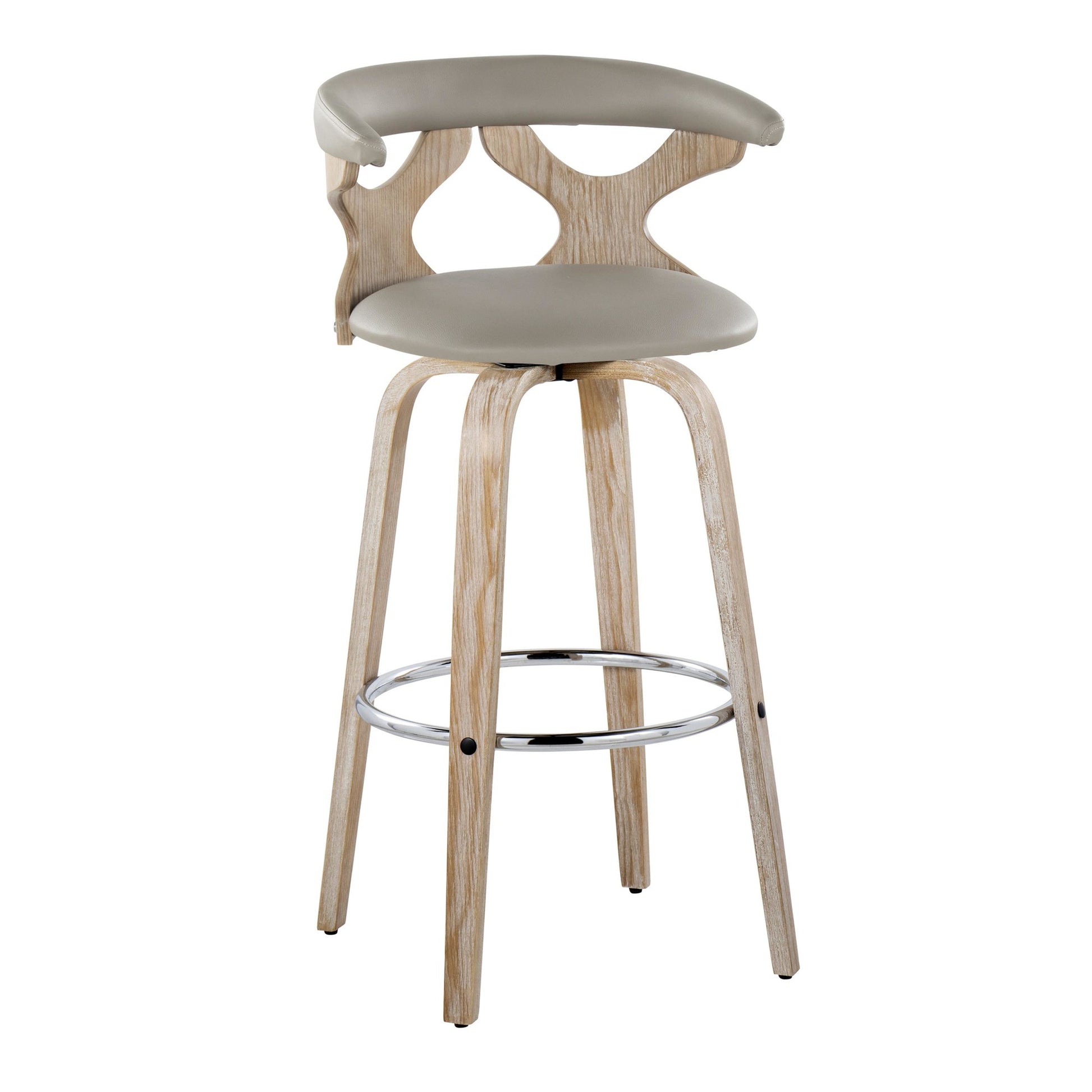 Gardenia 30" Fixed-Height Barstool - Set of 2 By LumiSource - B30-GARDPU-GRTZQ2 WWLGY2 | Bar Stools | Modishstore - 14