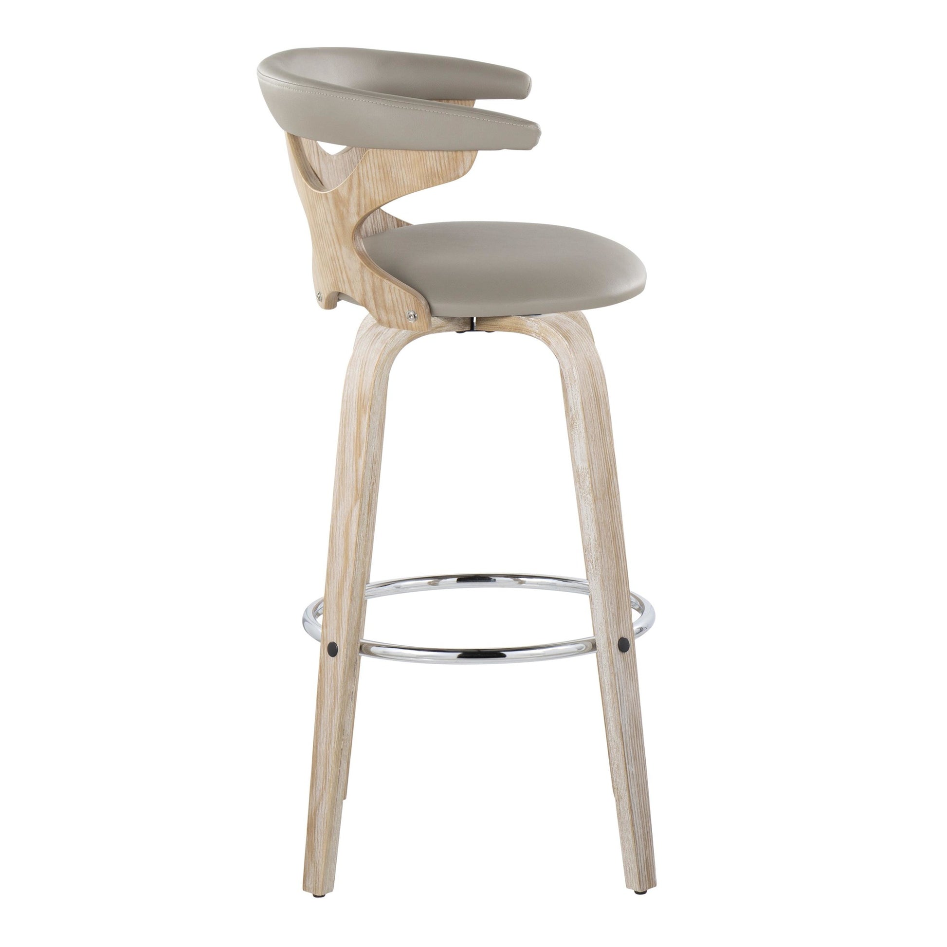 Gardenia 30" Fixed-Height Barstool - Set of 2 By LumiSource - B30-GARDPU-GRTZQ2 WWLGY2 | Bar Stools | Modishstore - 15