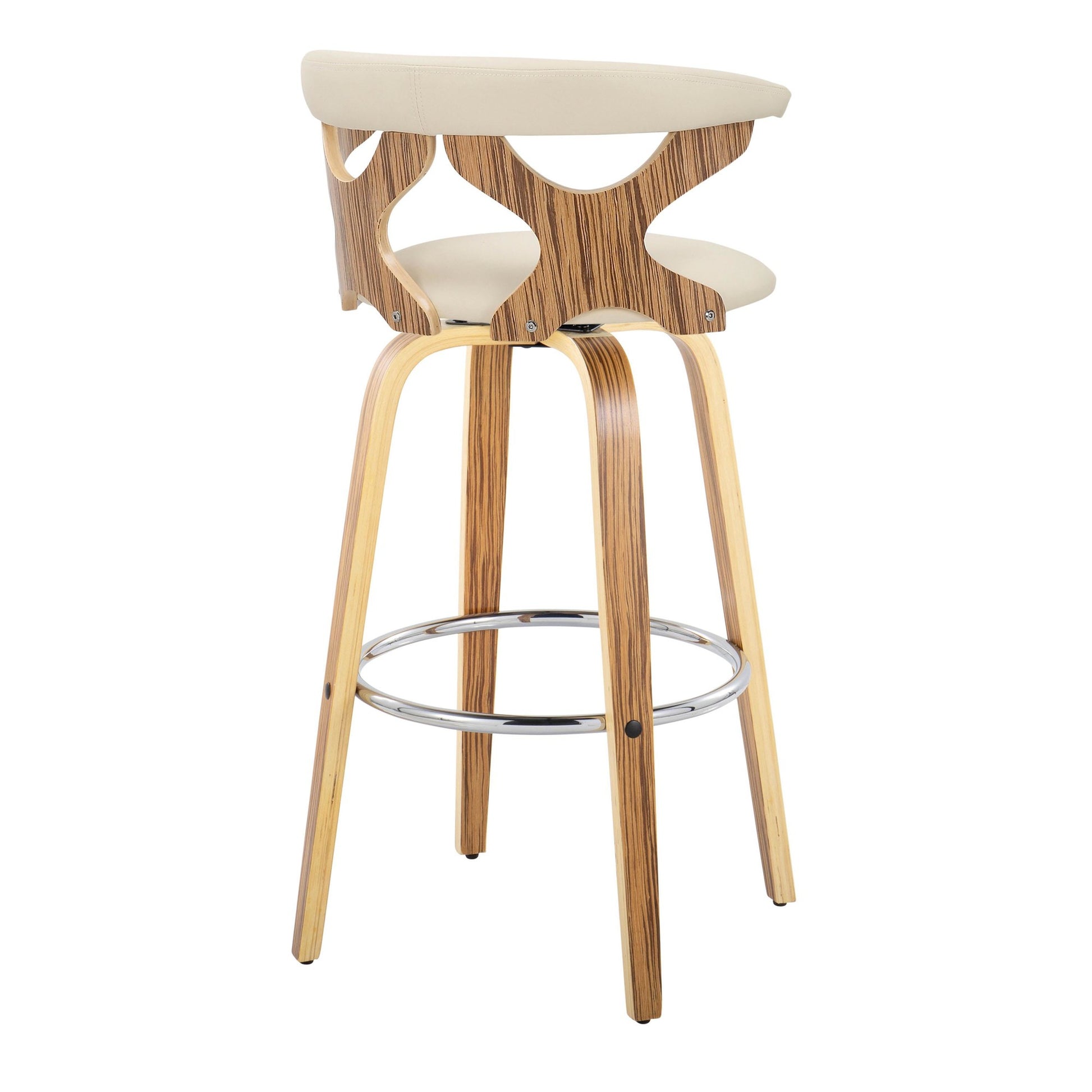 Gardenia 30" Fixed-Height Barstool - Set of 2 By LumiSource - B30-GARDPU-GRTZQ2 WWLGY2 | Bar Stools | Modishstore - 26