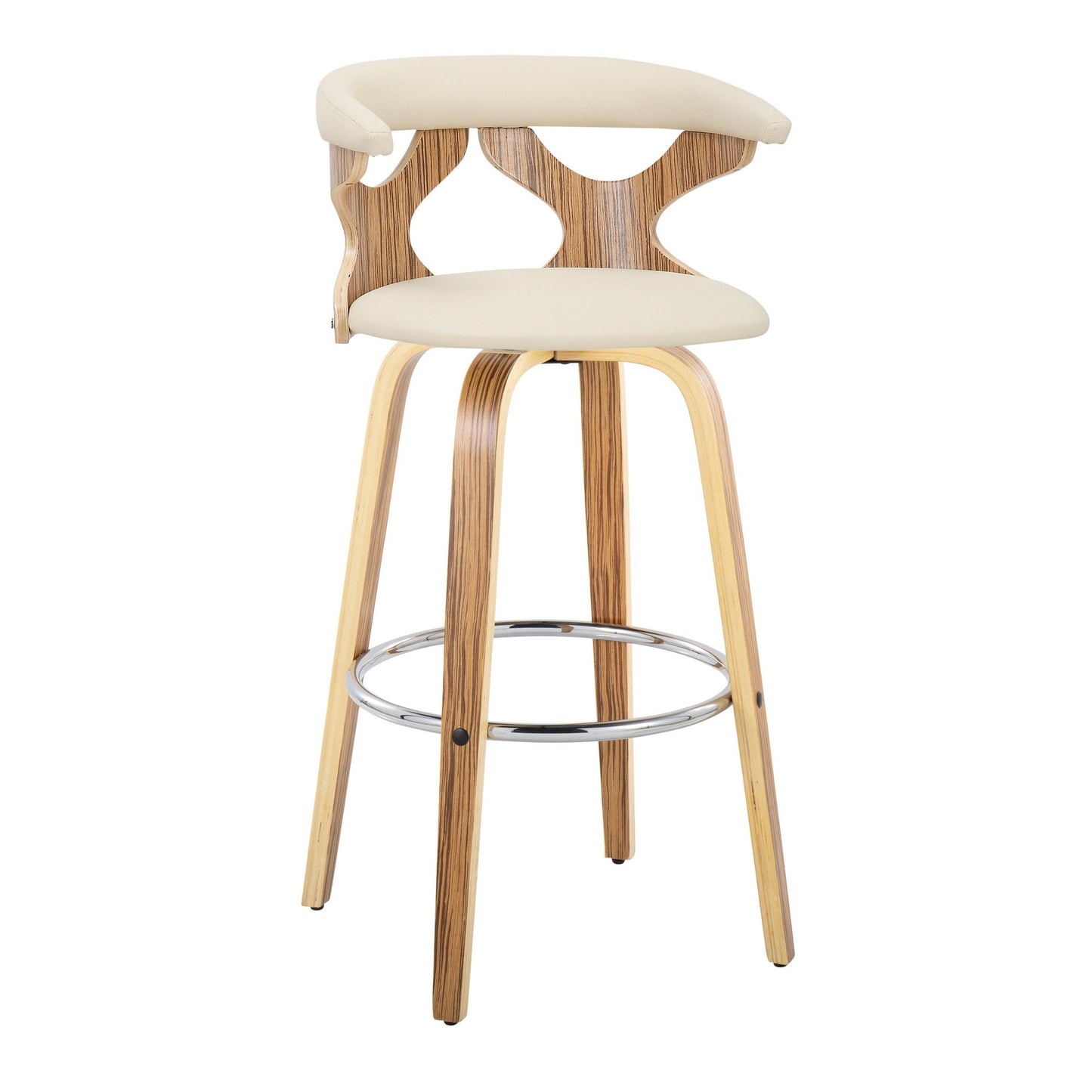 Gardenia 30" Fixed-Height Barstool - Set of 2 By LumiSource - B30-GARDPU-GRTZQ2 WWLGY2 | Bar Stools | Modishstore - 24