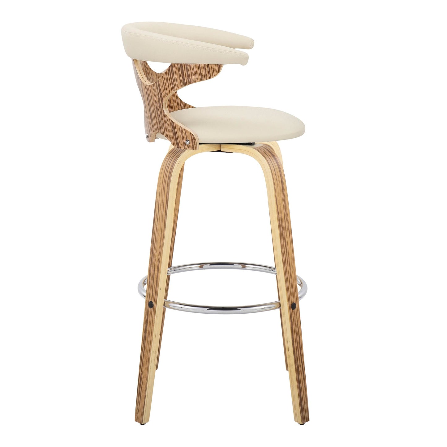 Gardenia 30" Fixed-Height Barstool - Set of 2 By LumiSource - B30-GARDPU-GRTZQ2 WWLGY2 | Bar Stools | Modishstore - 25